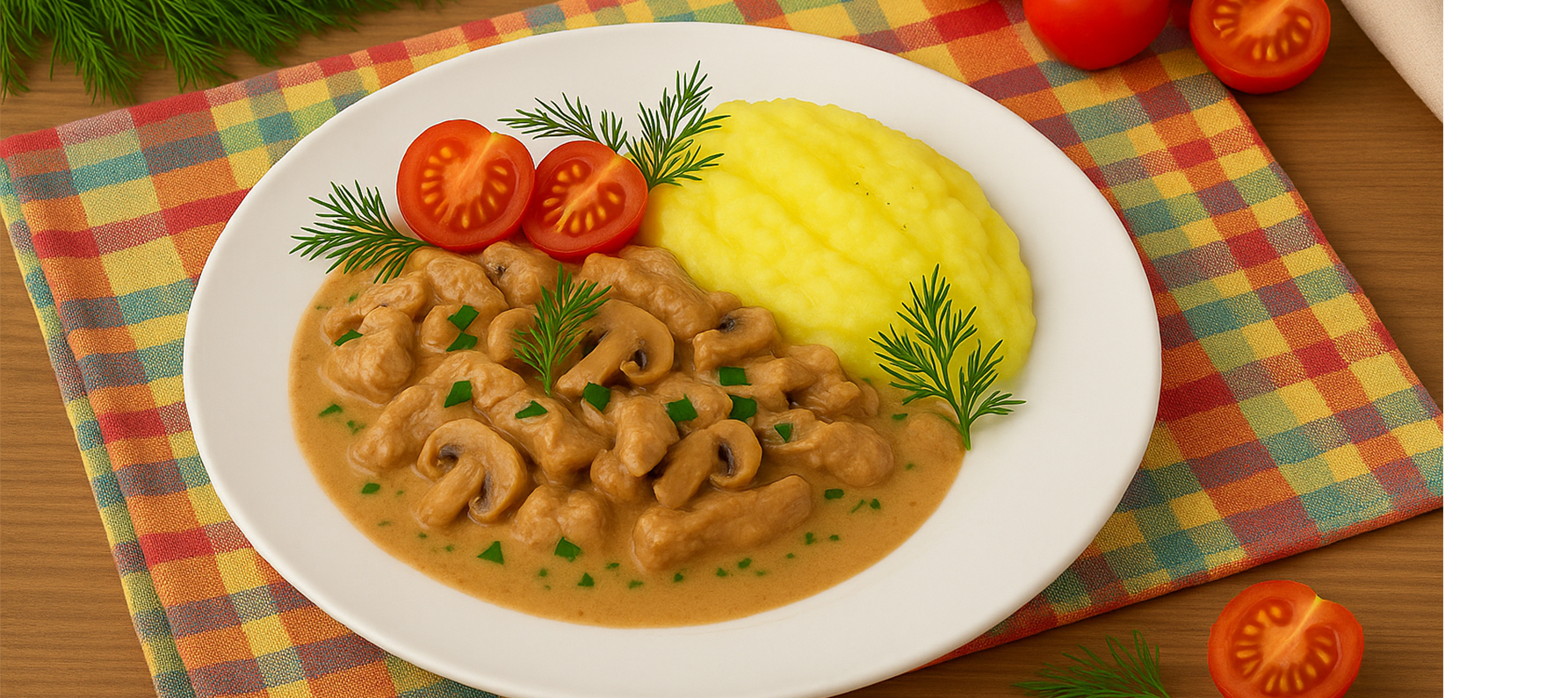 Тушкована свиняча вирізка з грибами Тушкована свиняча вирізка з грибами