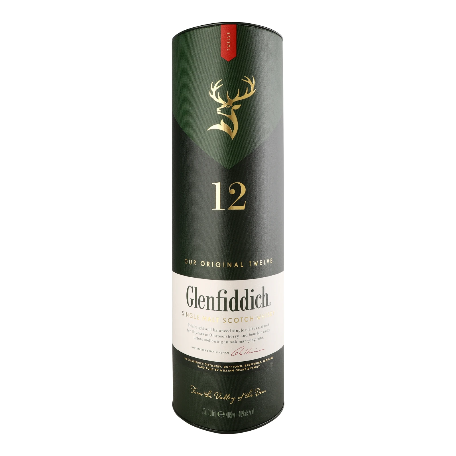 Віскі Glenfiddich Aged 12 Years 40% 0.7л в тубусі