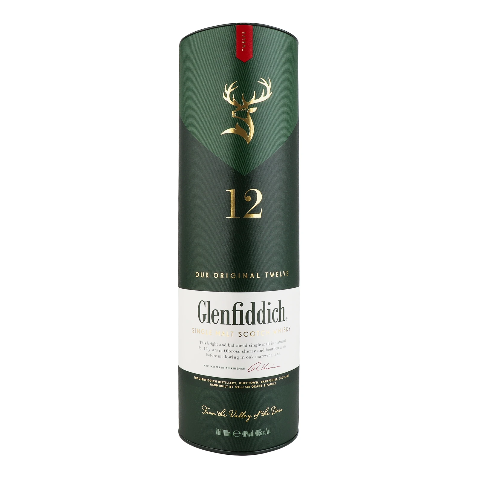 Віскі Glenfiddich Aged 12 Years 40% 0.7л в тубусі Фото №:1