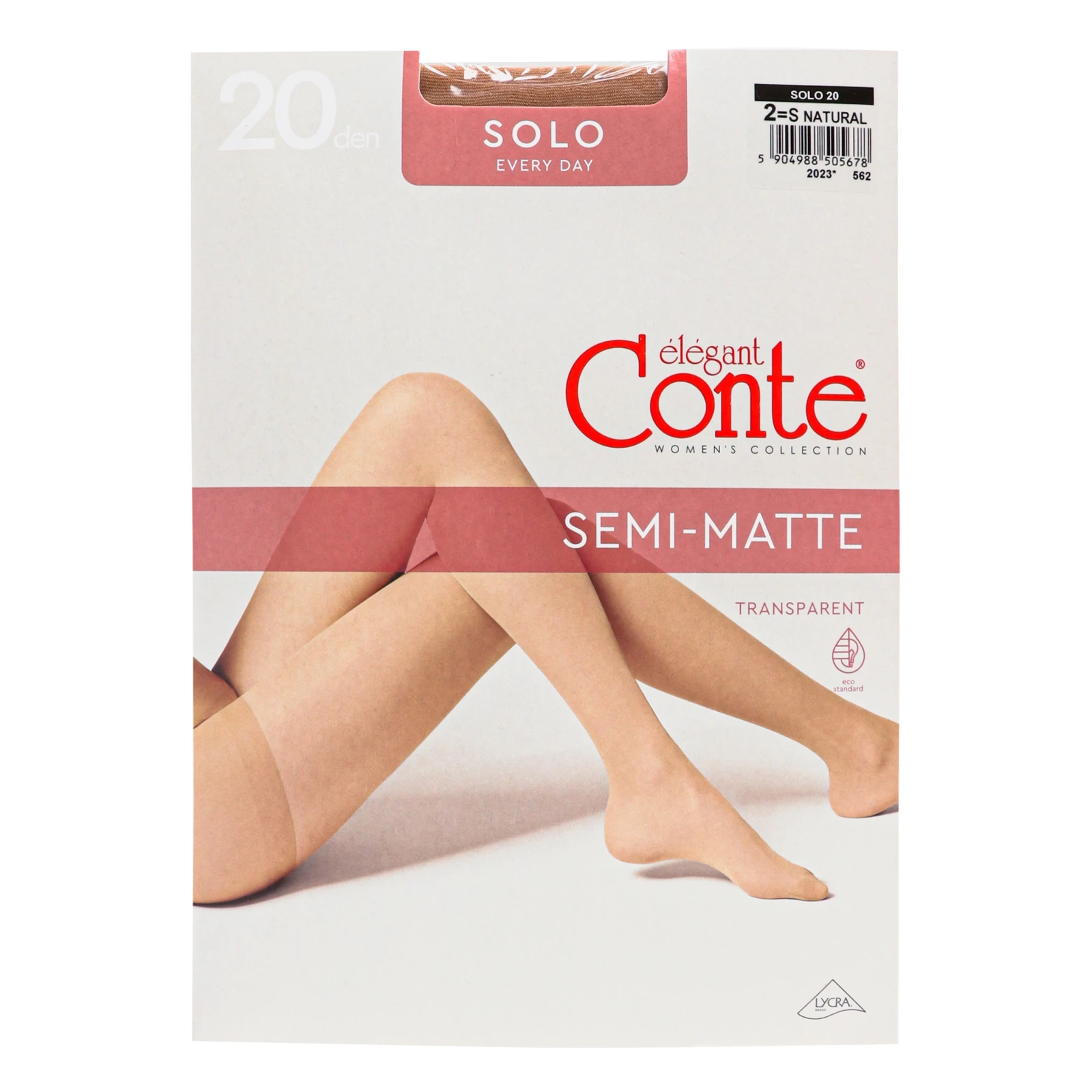 Колготки Conte elegant Solo жіночі 20den natural 2-S Фото №:1