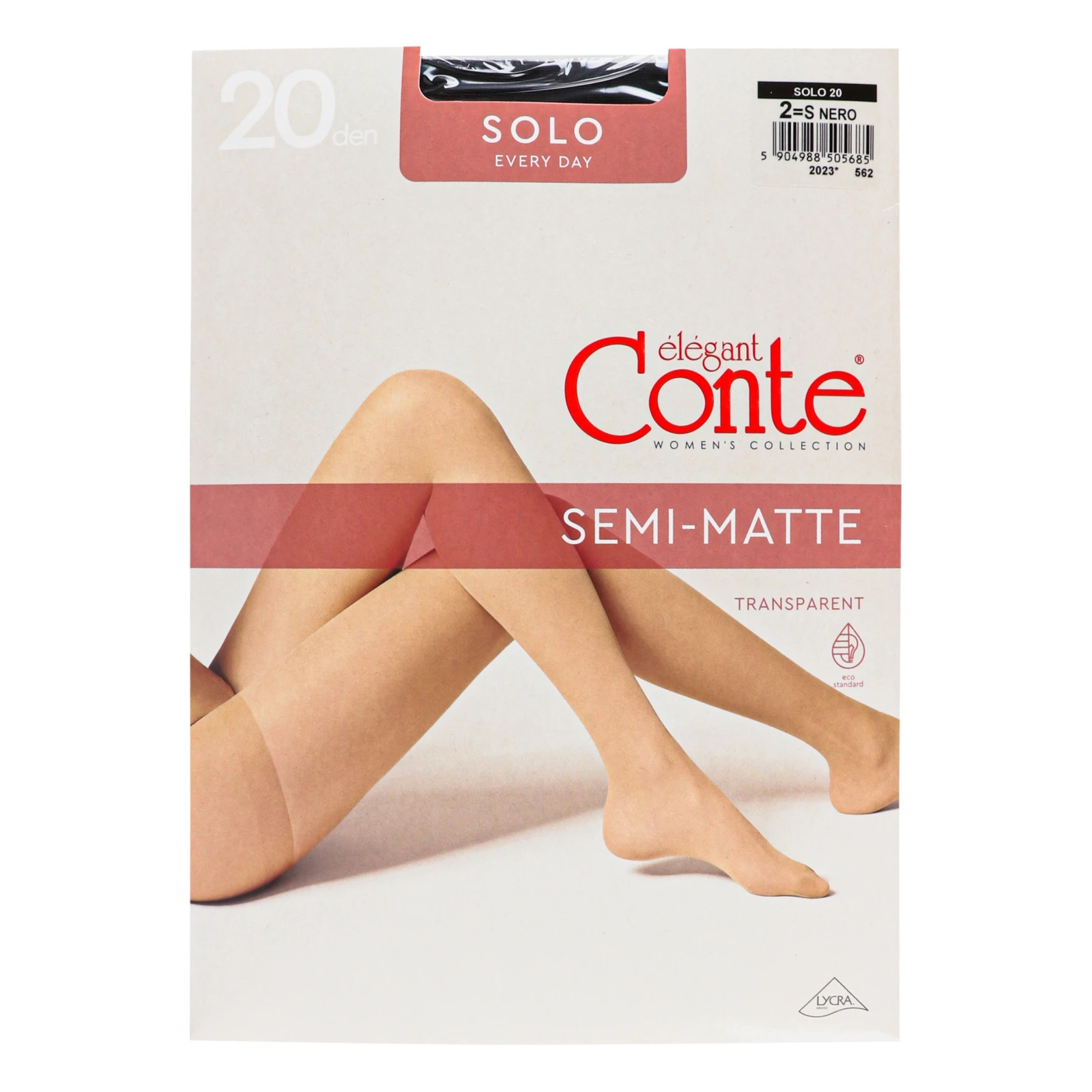 Колготки Conte elegant Solo жіночі 20den nero 2-S Фото №:1