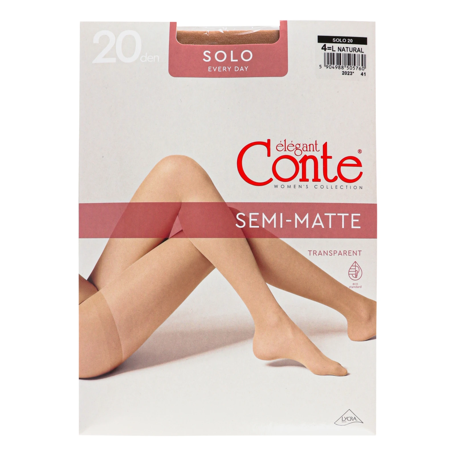 Колготки Conte elegant Solo жіночі 20den natural 4-L Фото №:1