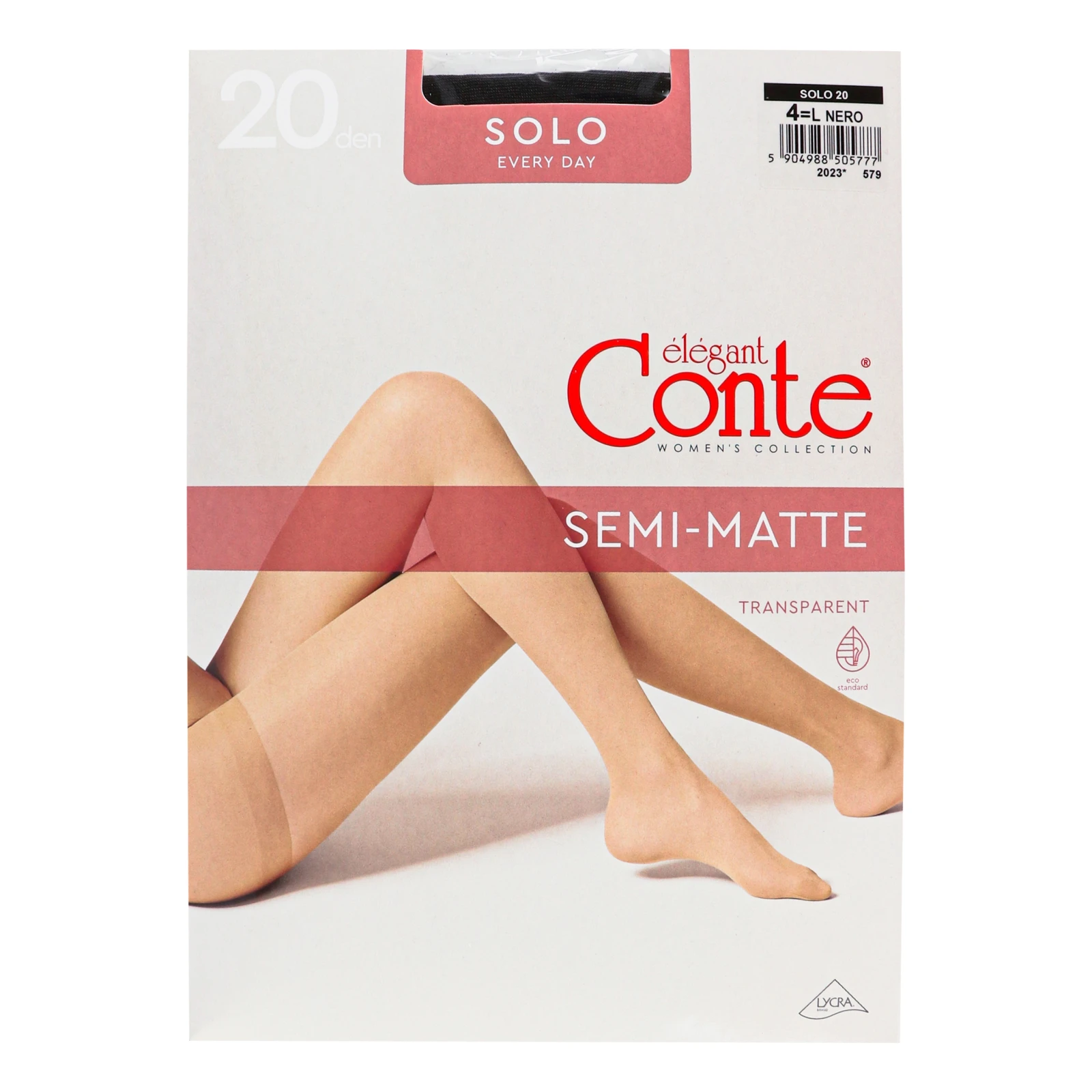 Колготки Conte elegant Solo жіночі 20den nero 4-L Фото №:1