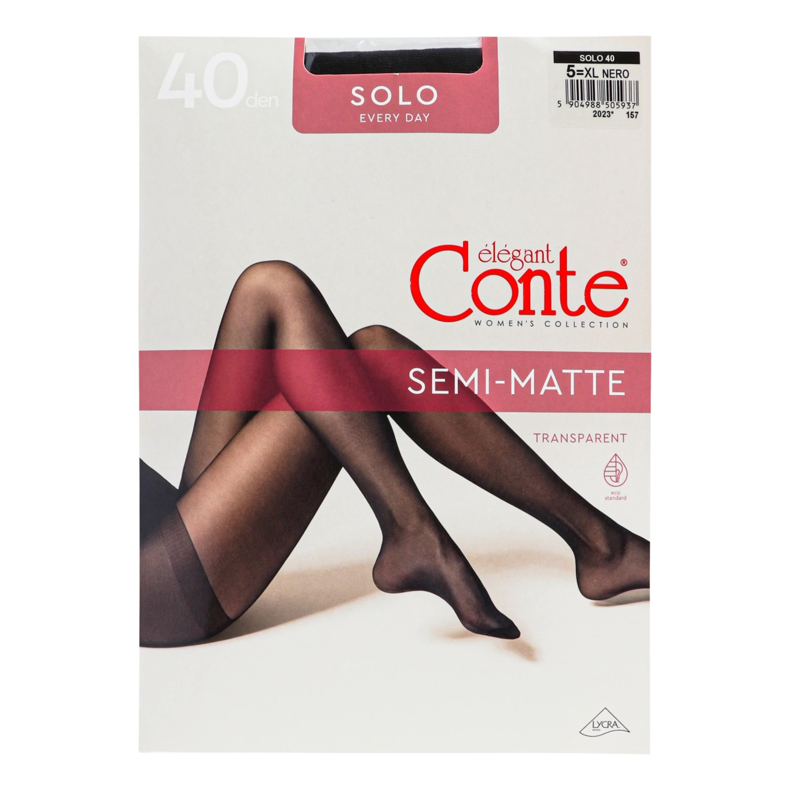 Колготки Conte elegant Solo жіночі 40den nero 5-XL Фото №:1