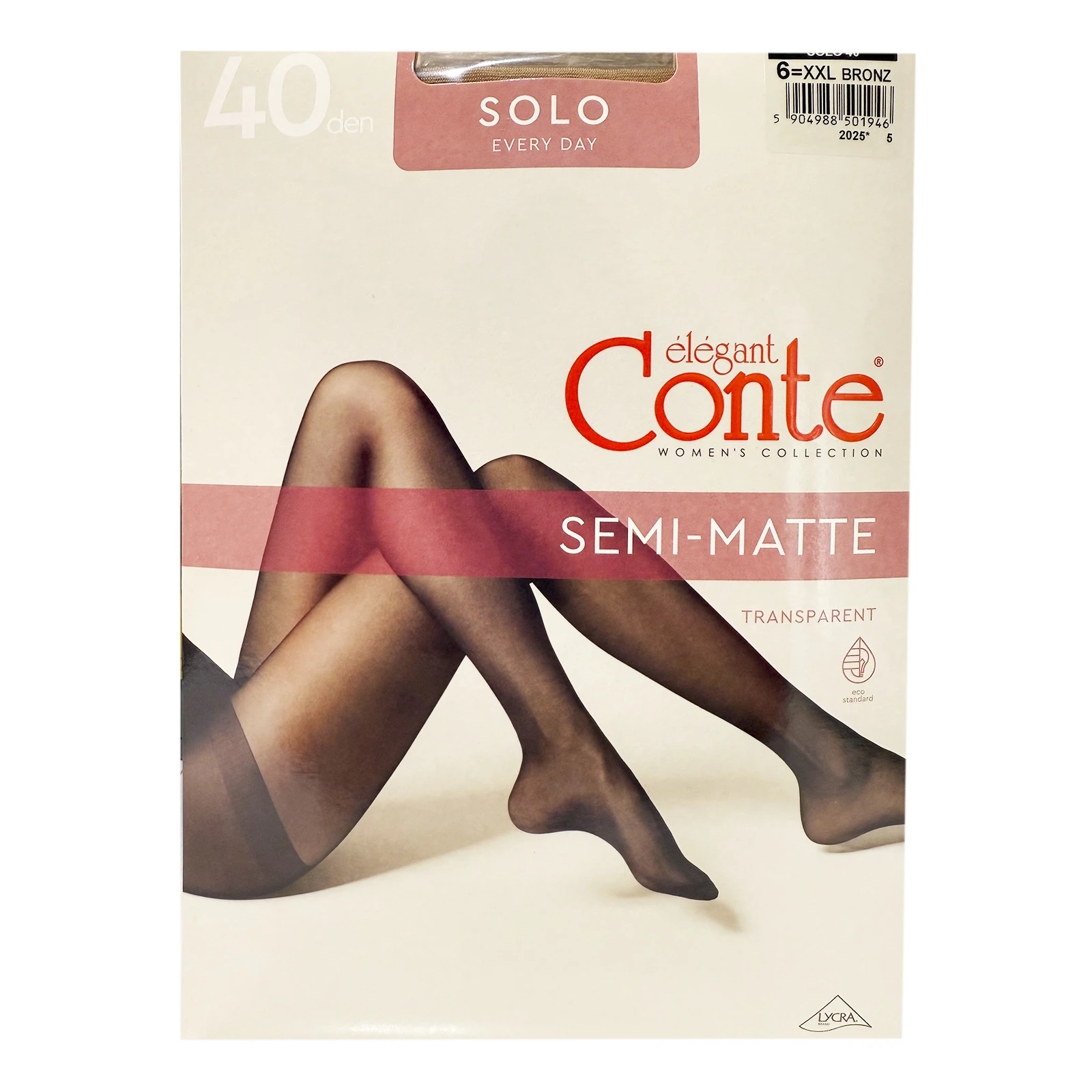 Колготки жіночі Conte elegant Solo 40den 6 bronz Фото №:1