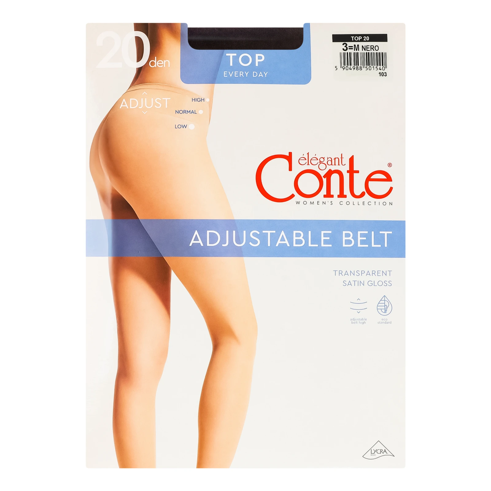 Колготки Conte elegant Top жіночі 20 den nero 3-M