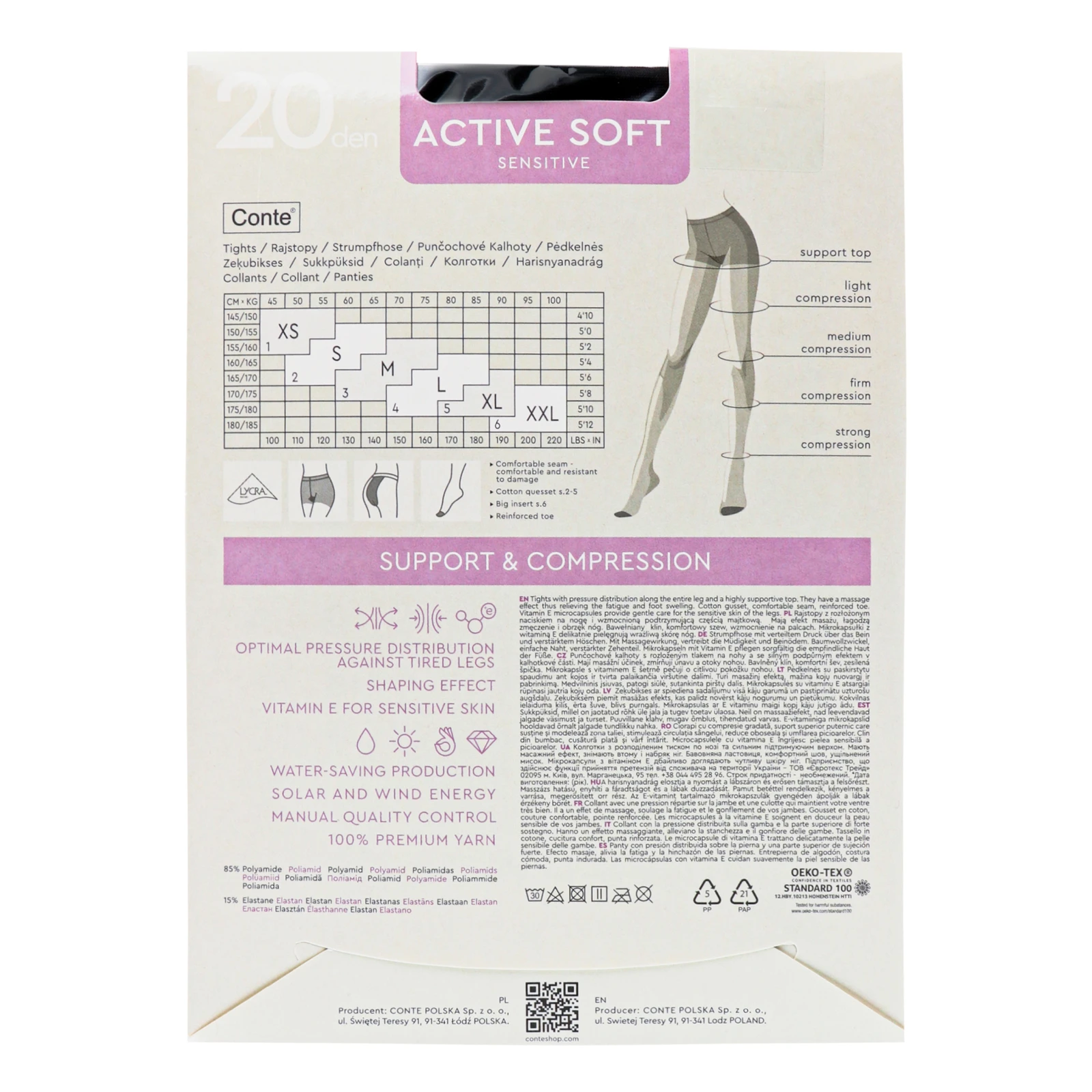 Колготки Conte elegant Active soft жіночі 20den nero 2-S Фото №:2