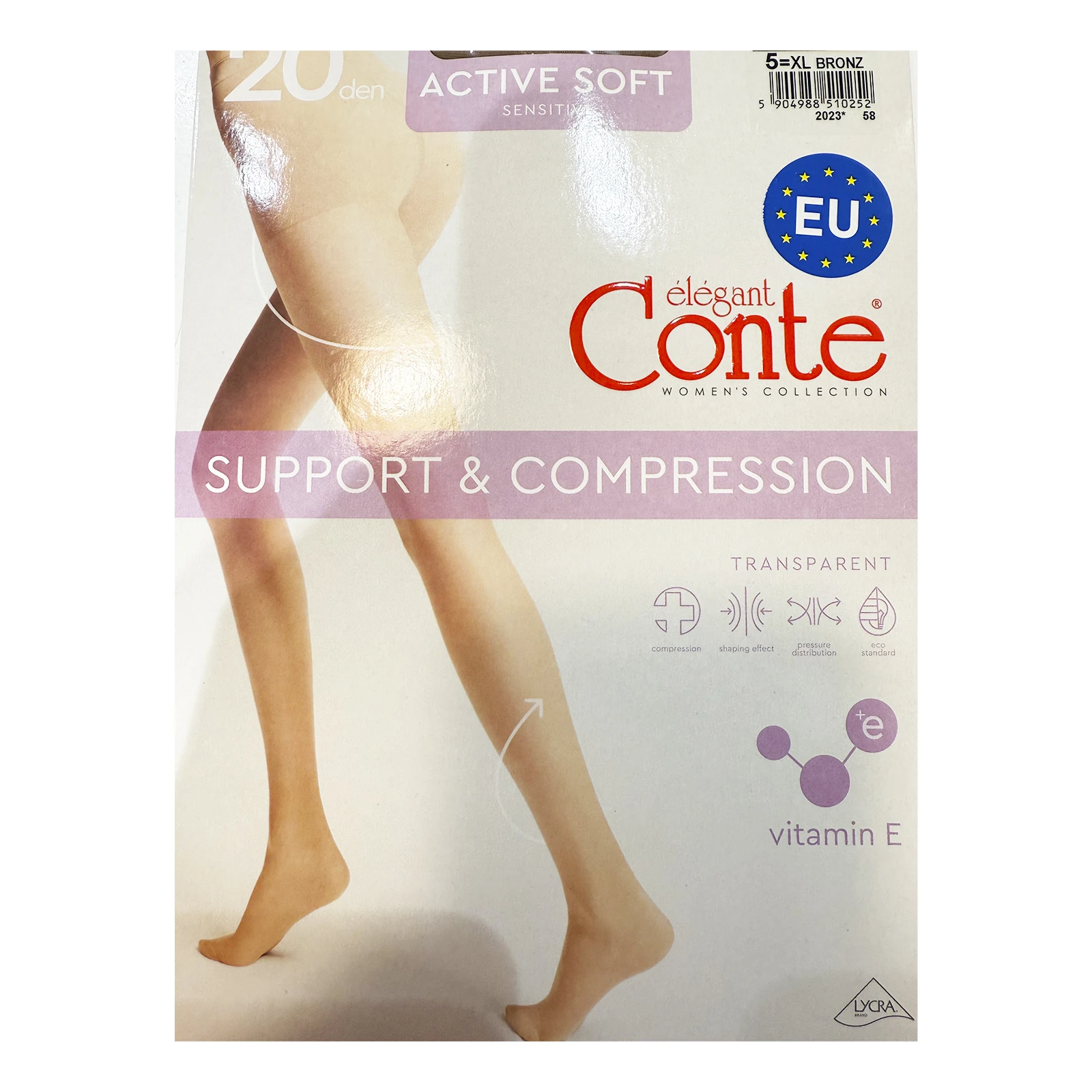 Колготки жіночі Conte elegant Active soft 20den 5 bronz Фото №:1