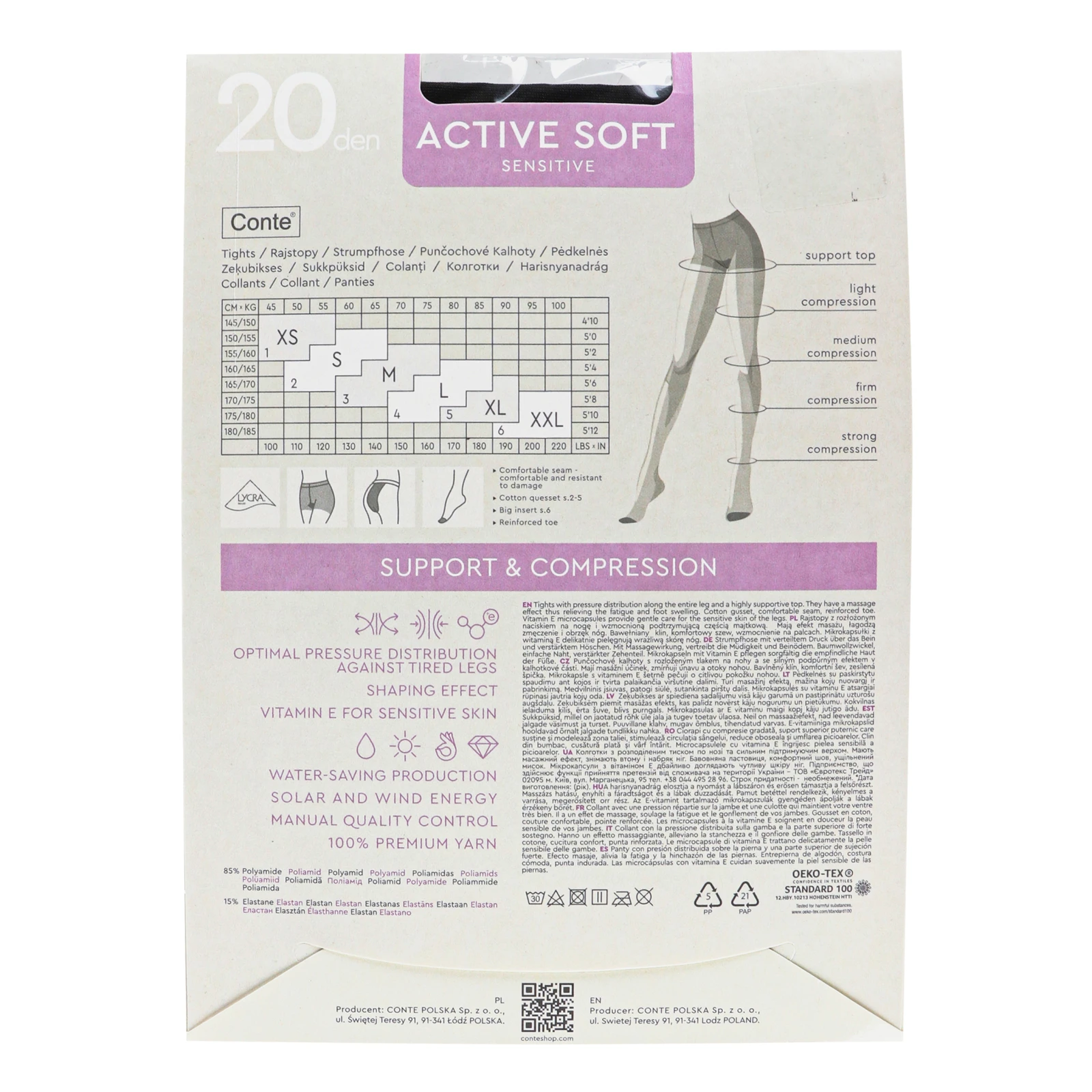 Колготки Conte elegant Active soft жіночі 20den nero 5-XL Фото №:2
