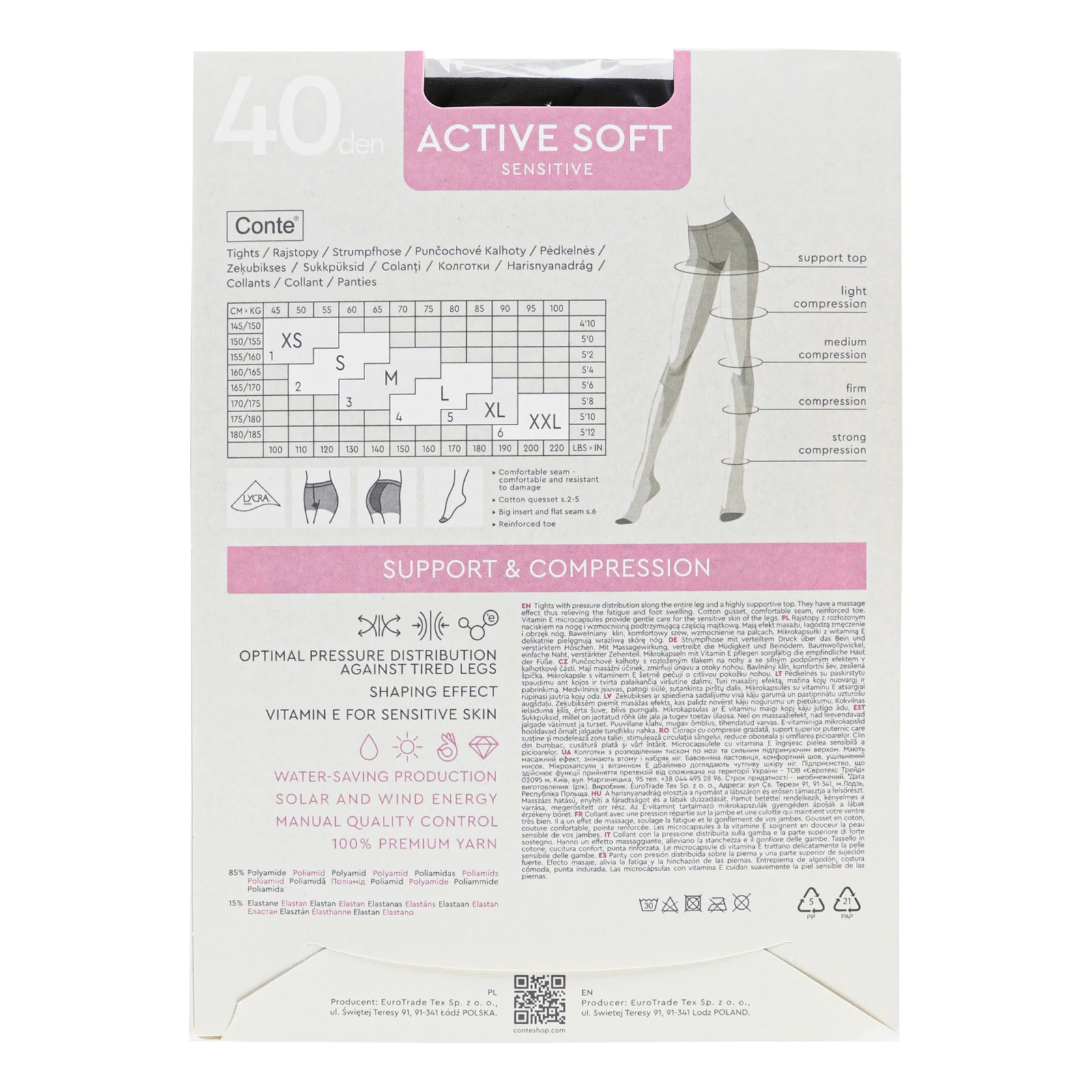Колготки Conte elegant Active soft жіночі 40den nero 2-S Фото №:2