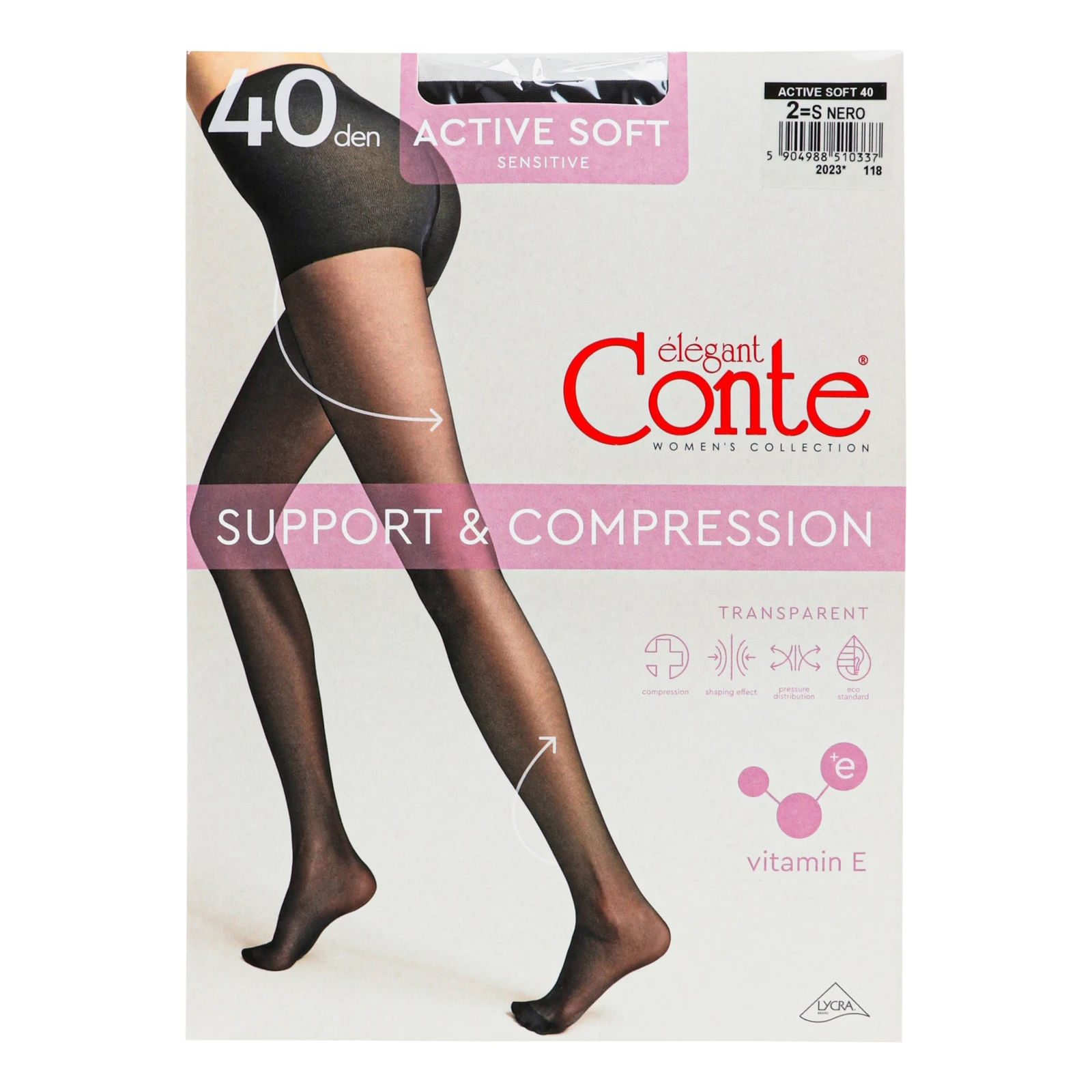 Колготки Conte elegant Active soft жіночі 40den nero 2-S