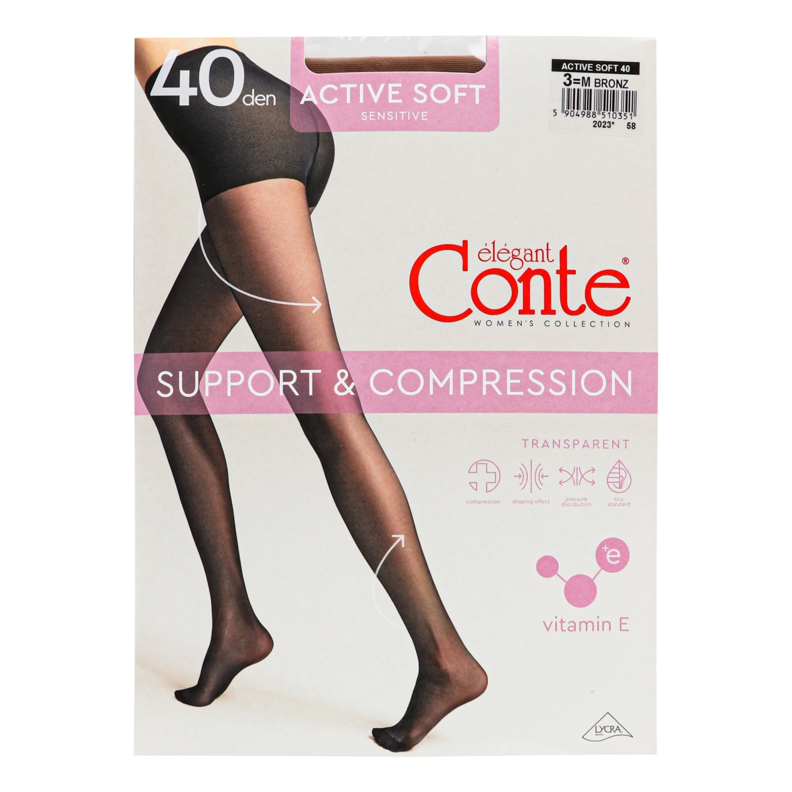 Колготки Conte elegant Active soft жіночі 40den bronz 3-М Фото №:1