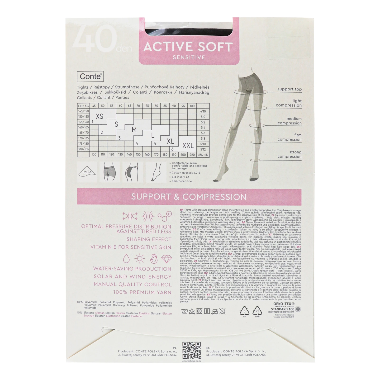 Колготки Conte elegant Active soft жіночі 40den nero 3-М Фото №:2