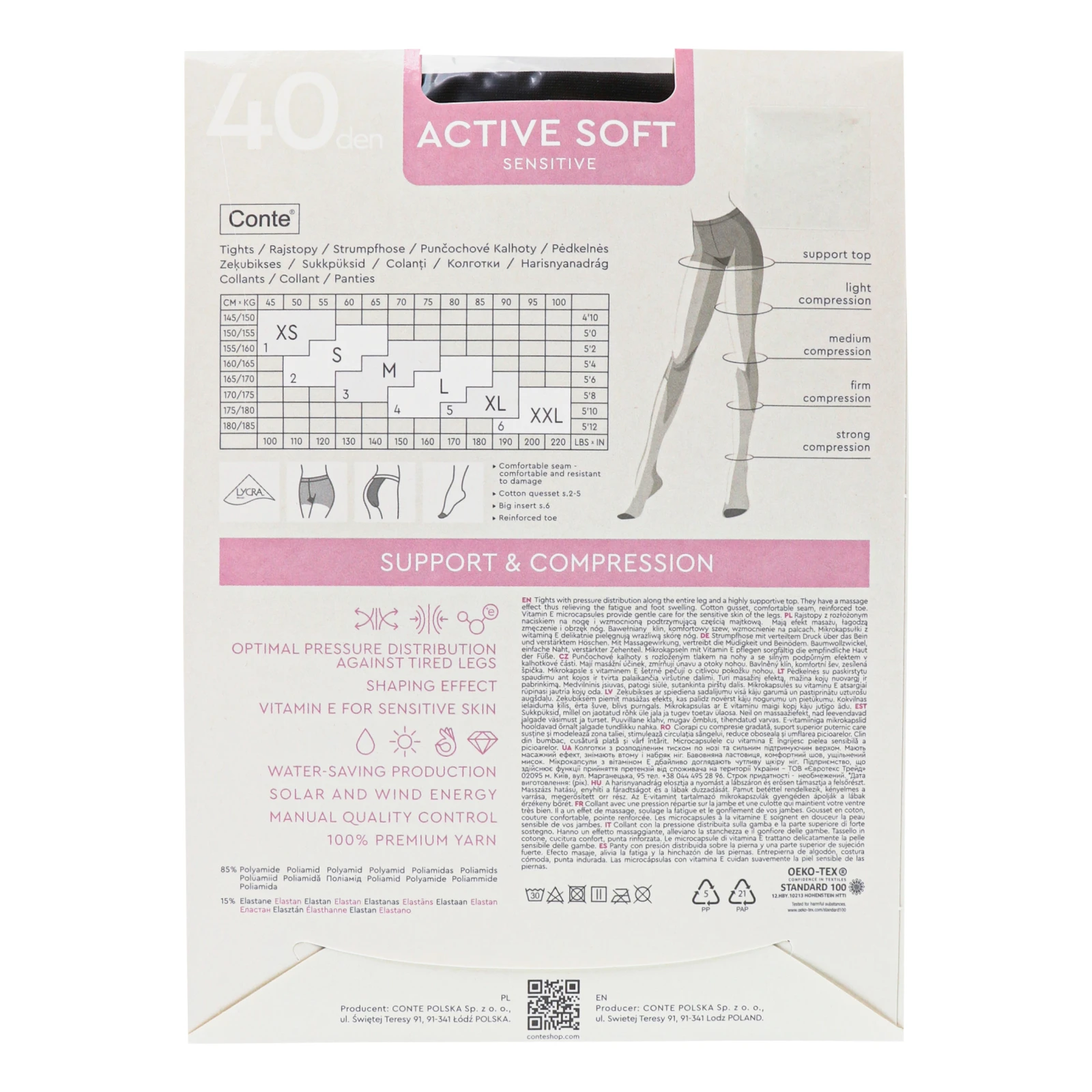 Колготки Conte elegant Active soft жіночі 40den nero 4-L Фото №:2