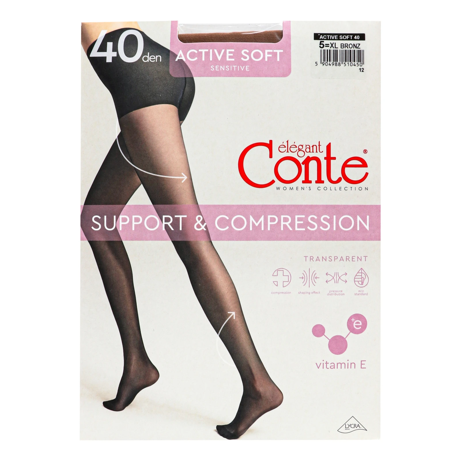 Колготки Conte elegant Active soft жіночі 40den bronz 5-XL Фото №:1