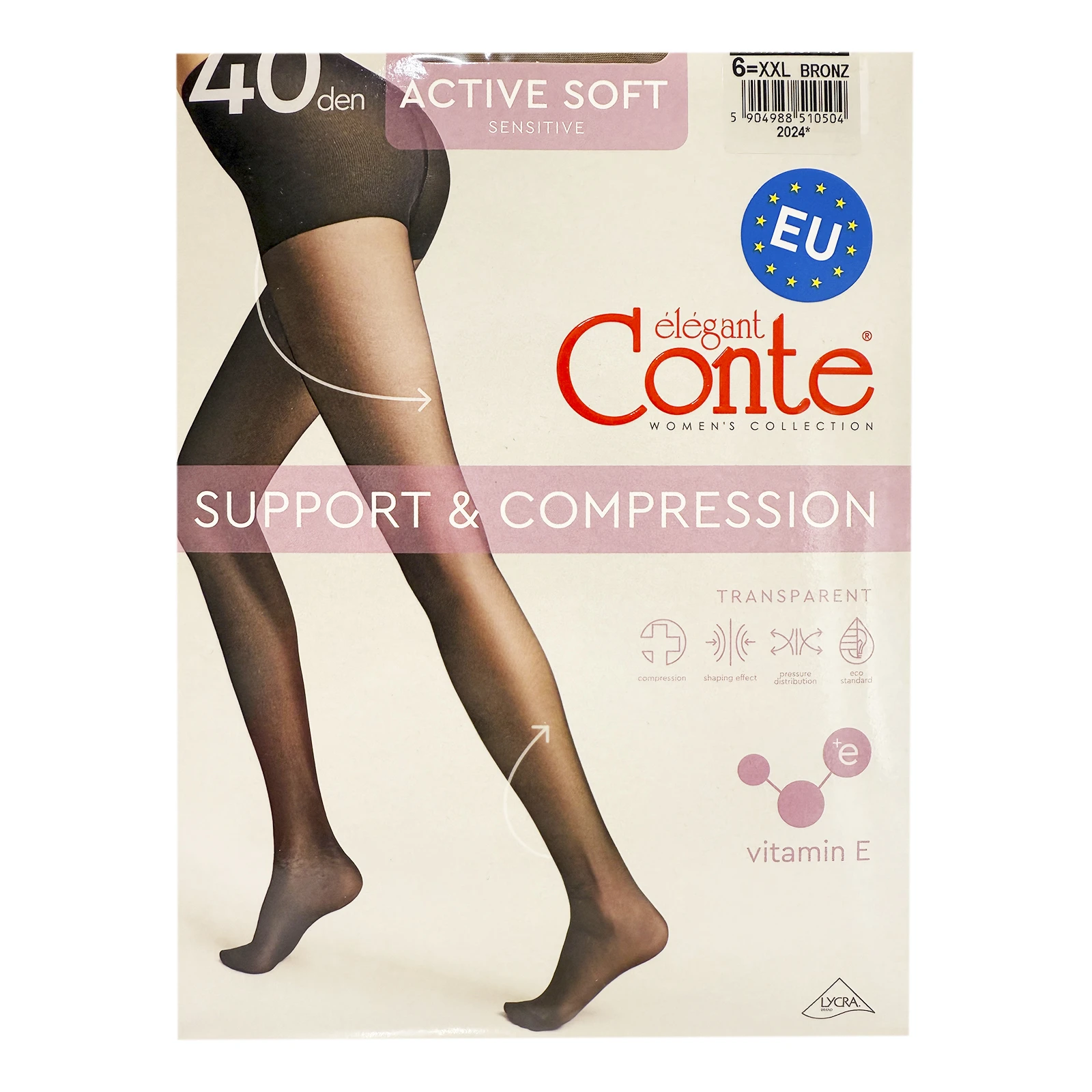 Колготки жіночі Conte elegant Active soft 40den 6 bronz Фото №:1