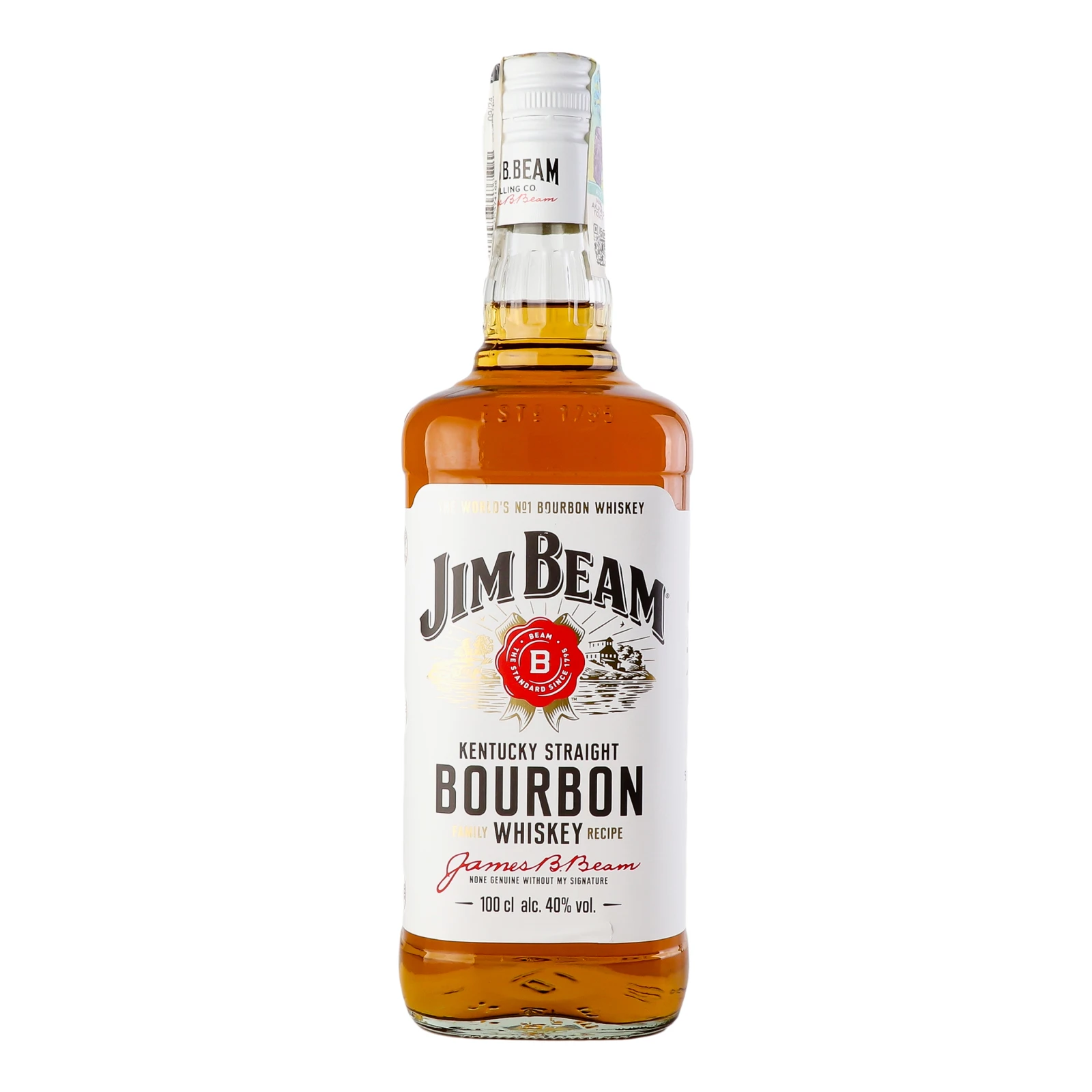 Віскі Jim Beam White Bourbon 40% 1л Фото №:1