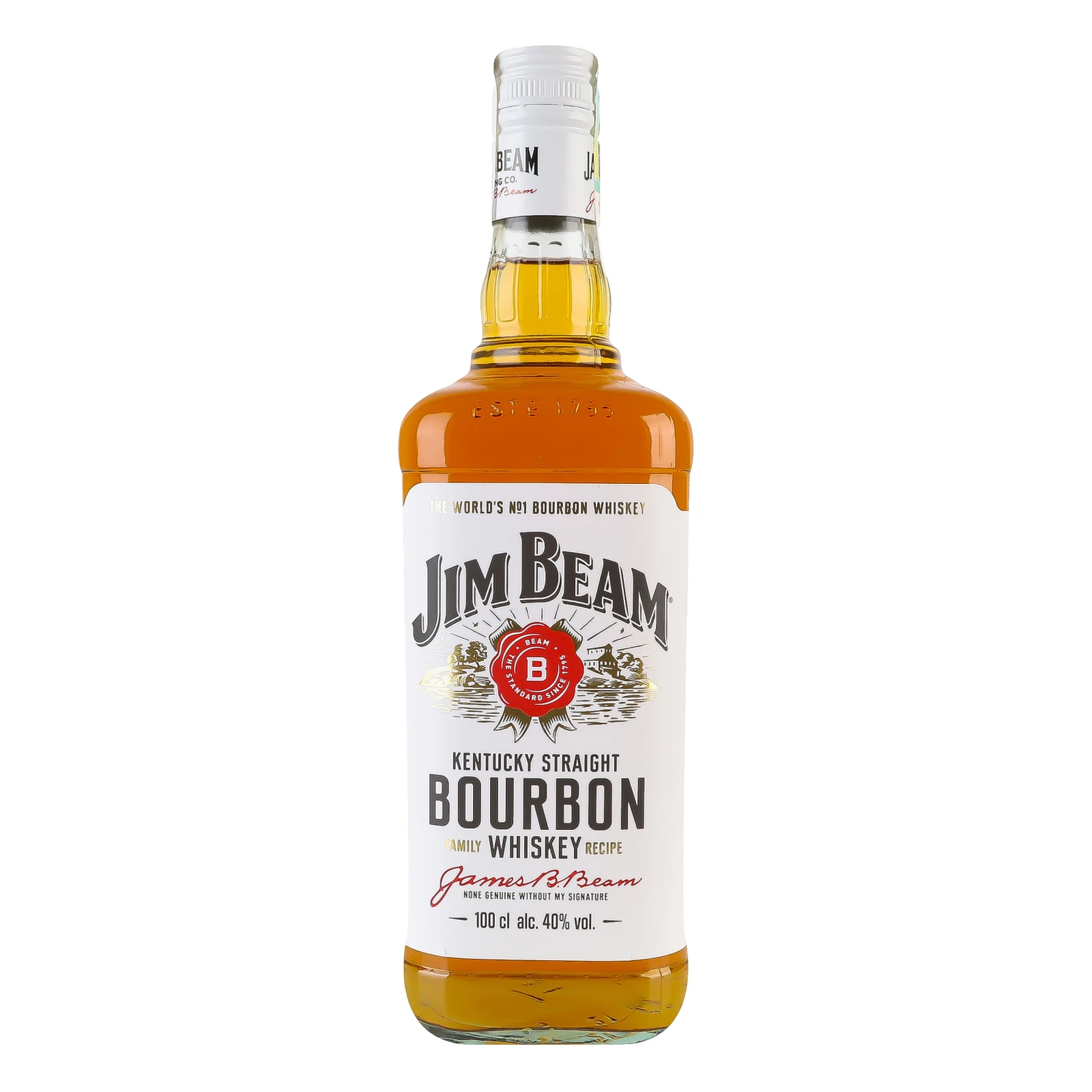 Віскі Jim Beam White Bourbon 40% 1л Фото №:1