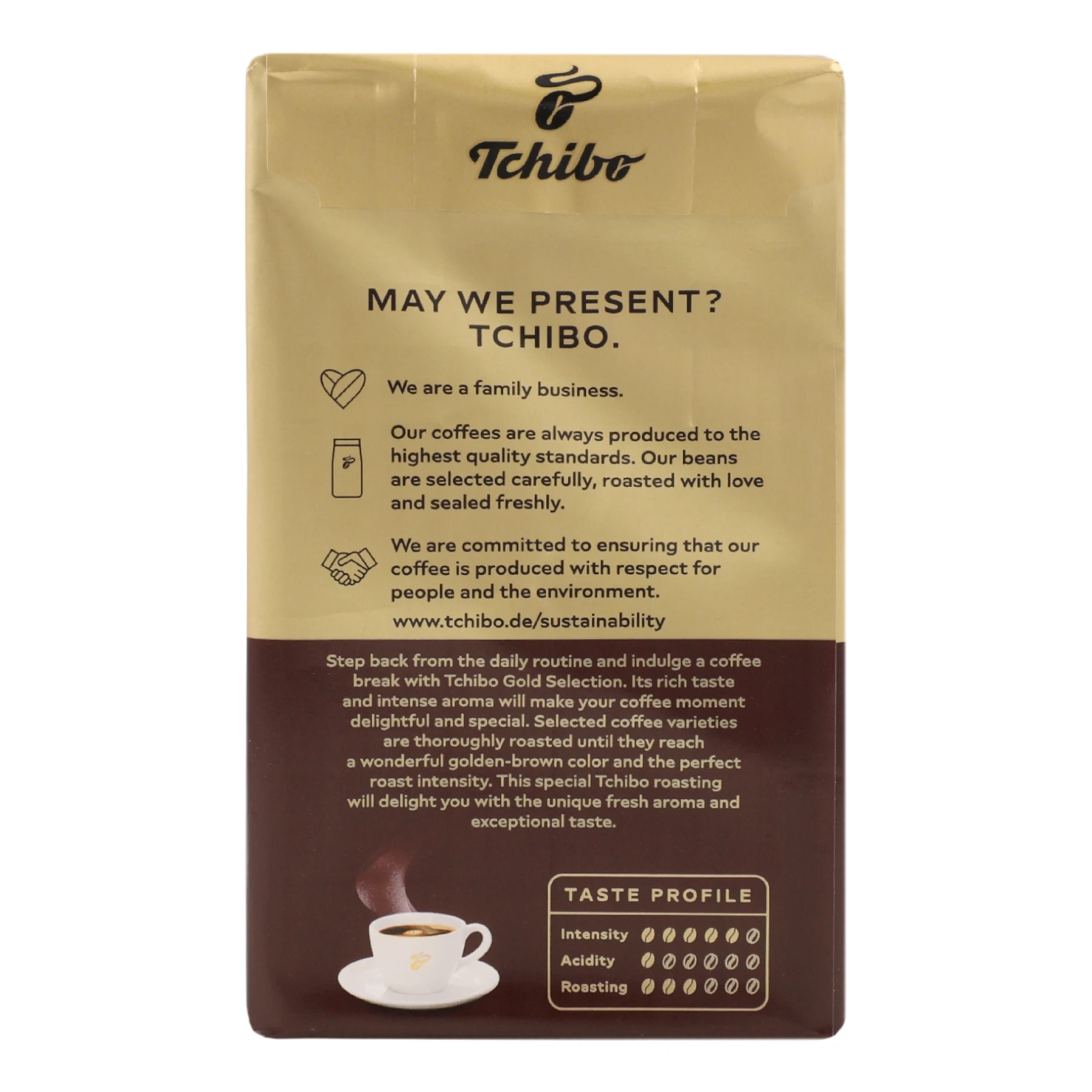 Кава Tchibo Gold Selection натуральна смажена мелена 250г Фото №:2