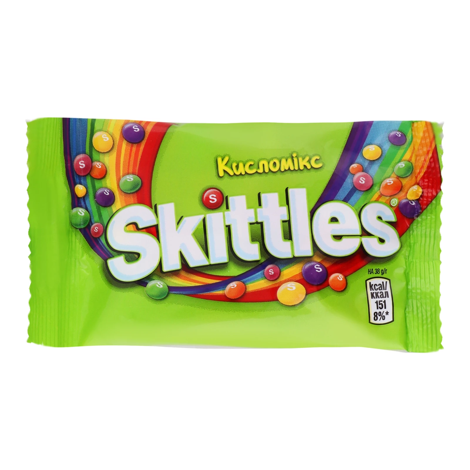 Драже жувальні Skittles Кісломікс в різнокольоровій цукровій оболонці 38г Фото №:1