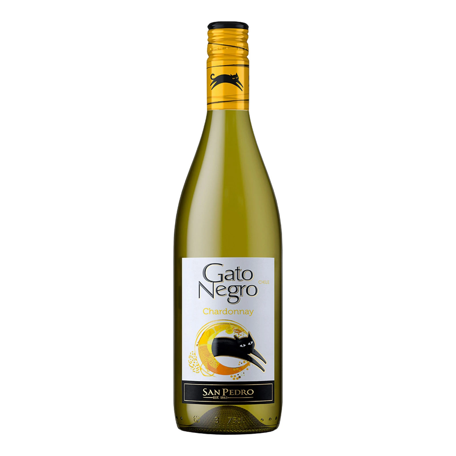 Вино Gato Negro Chardonnay біле сухе 12.5% 0.75л
