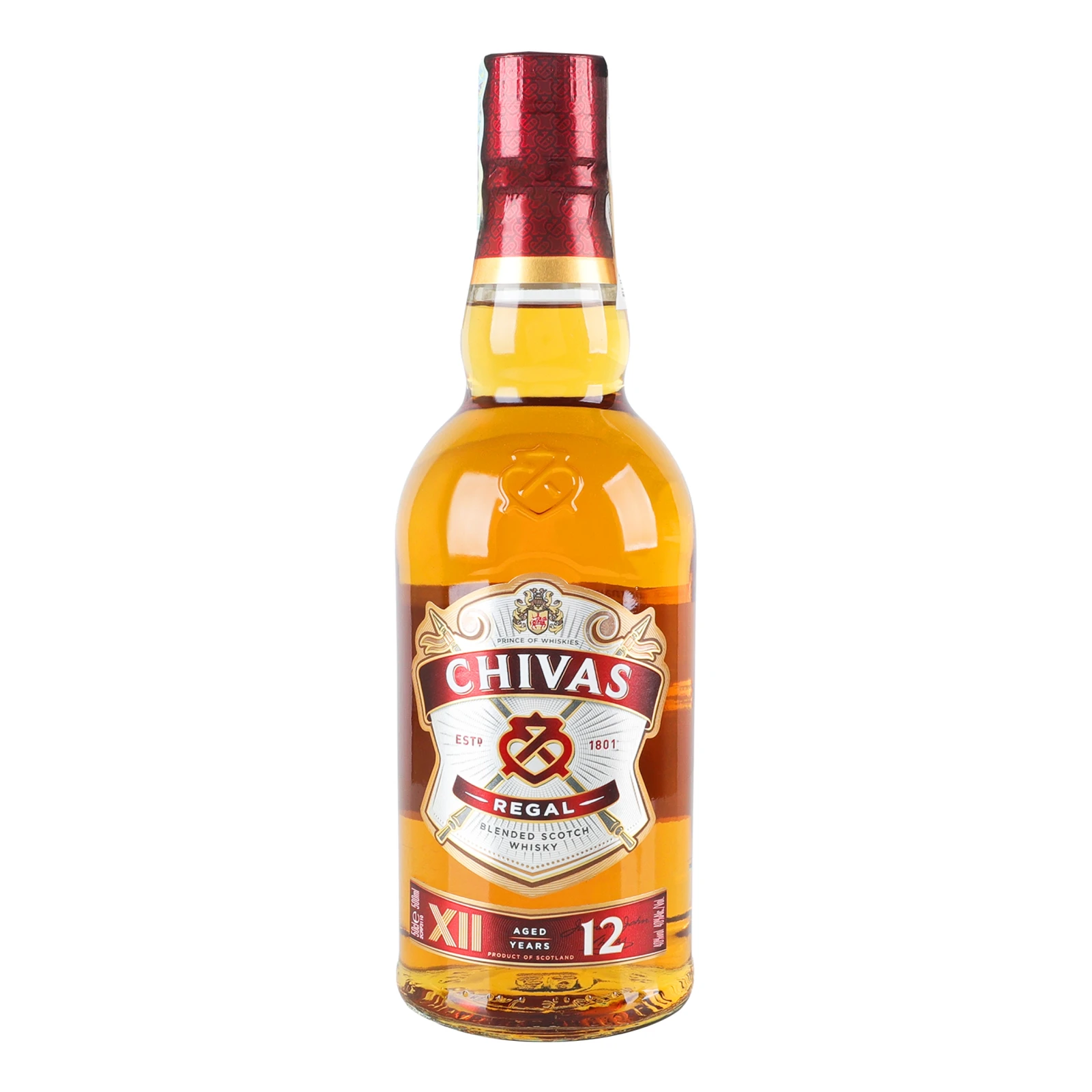 Віскі Chivas Regal 12YO шотландське купажоване 40% 0.5л
