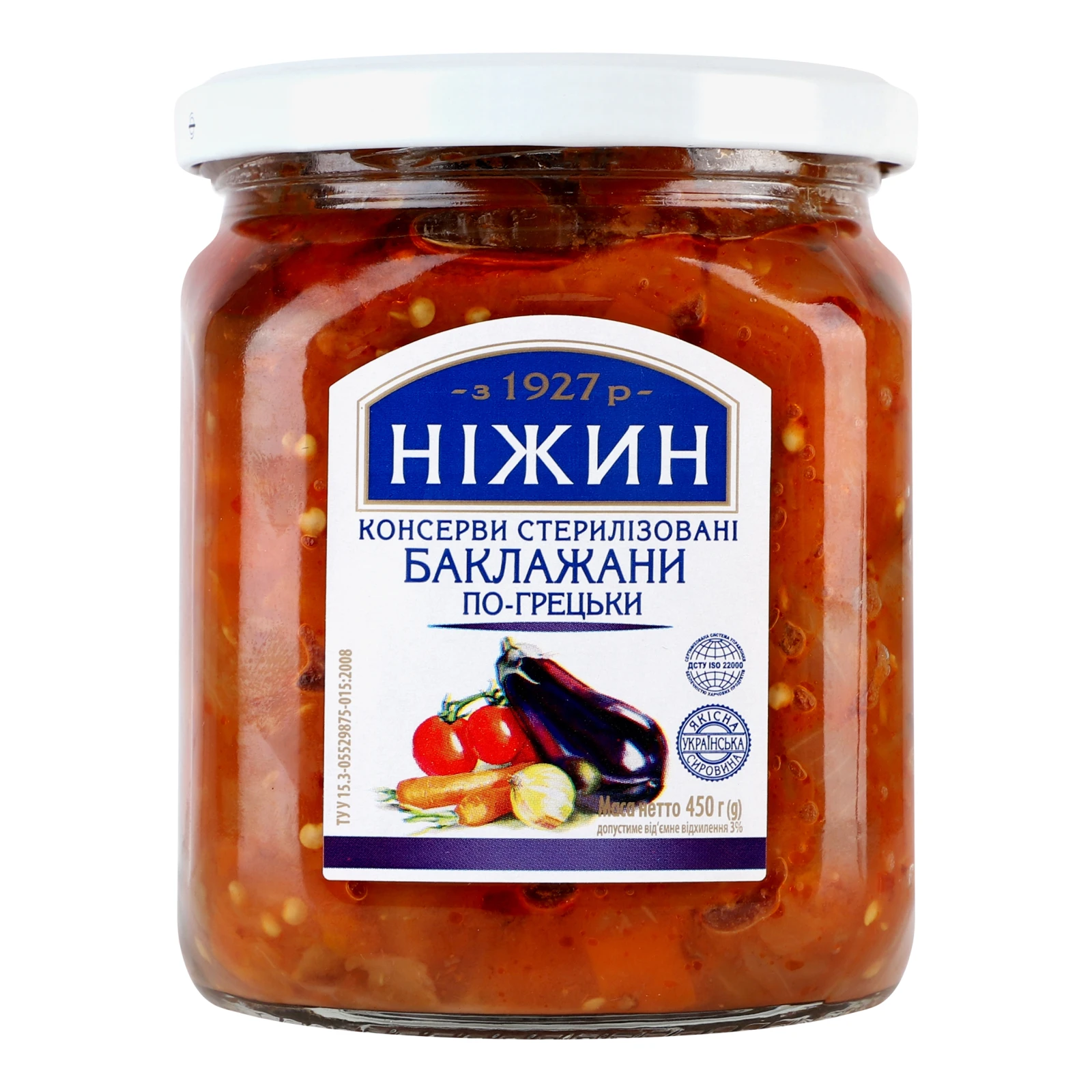 Баклажани Ніжин по-грецьки 450г Фото №:1