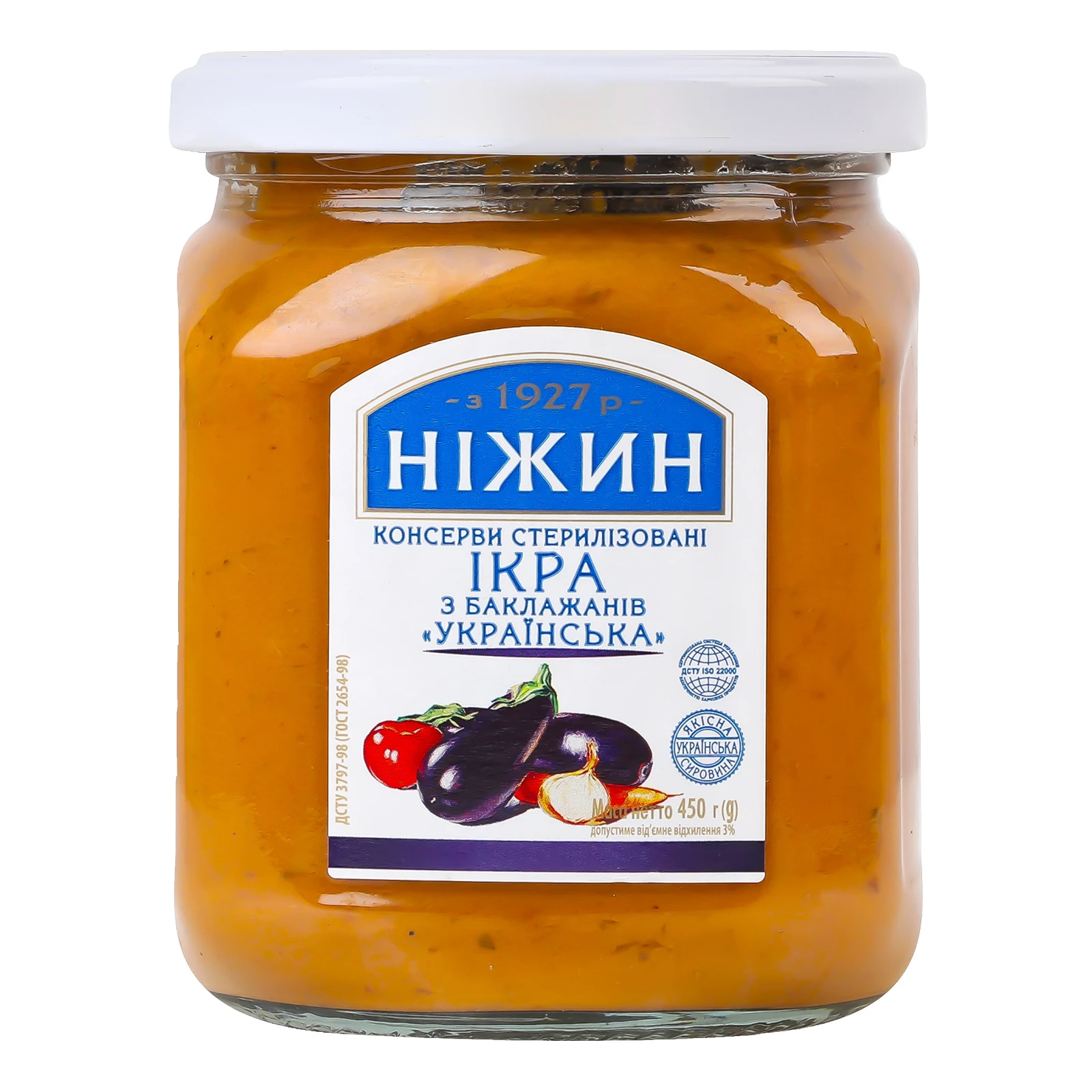 Ікра Ніжин Українська з баклажанів 450г Фото навігації №:1