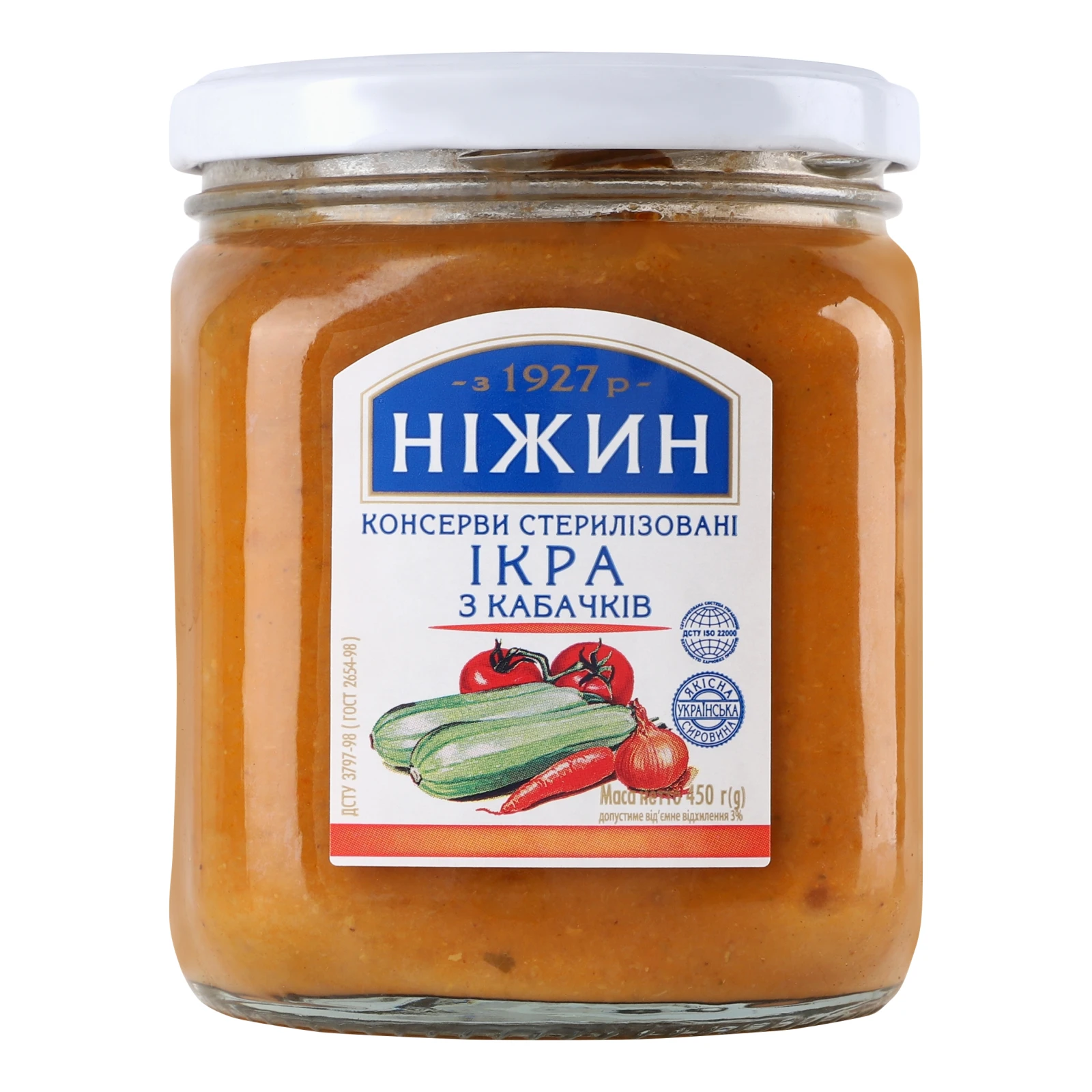 Ікра Ніжин з кабачків 450г Фото №:1