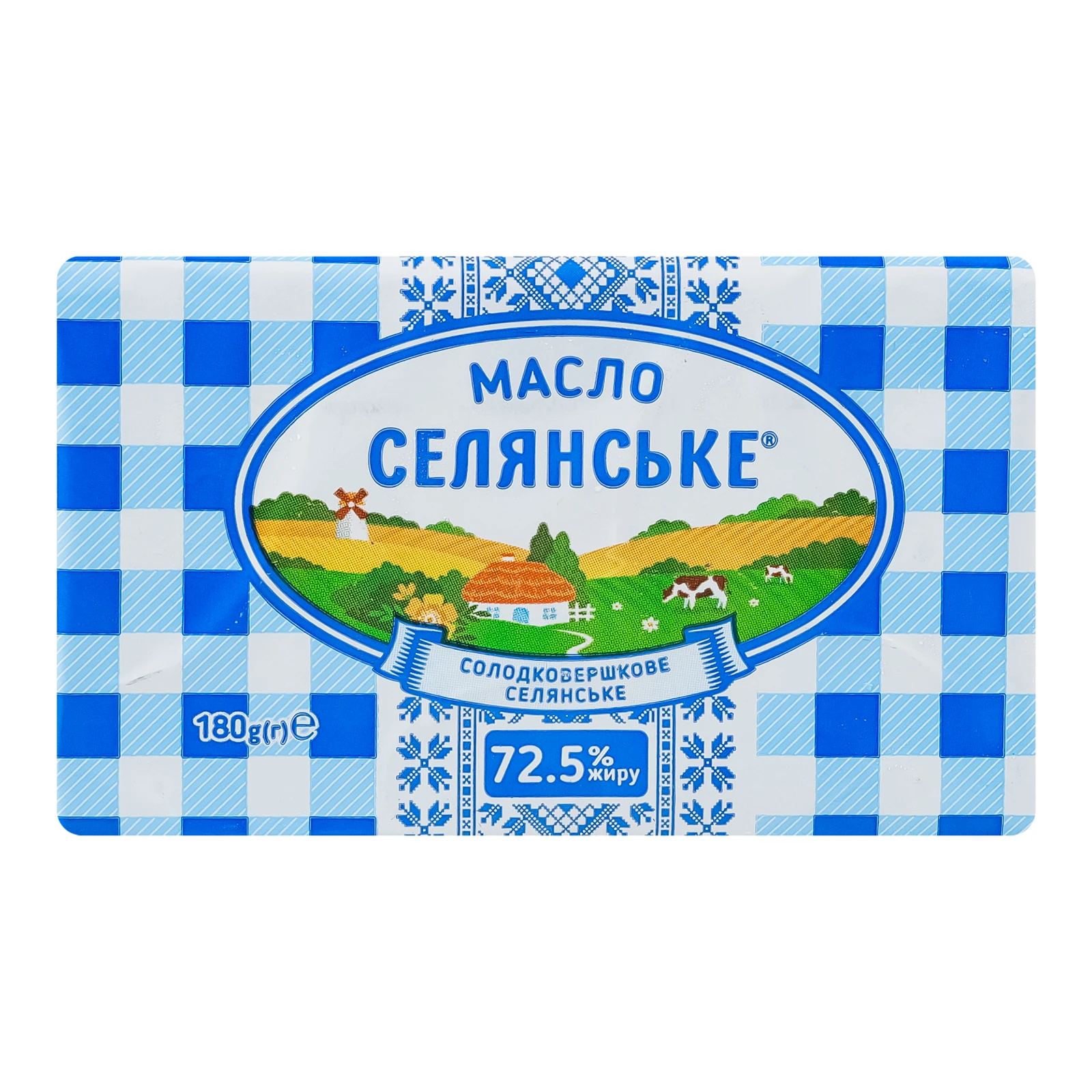 Масло Селянське солодковершкове селянське 72.5% 180г Фото №:1