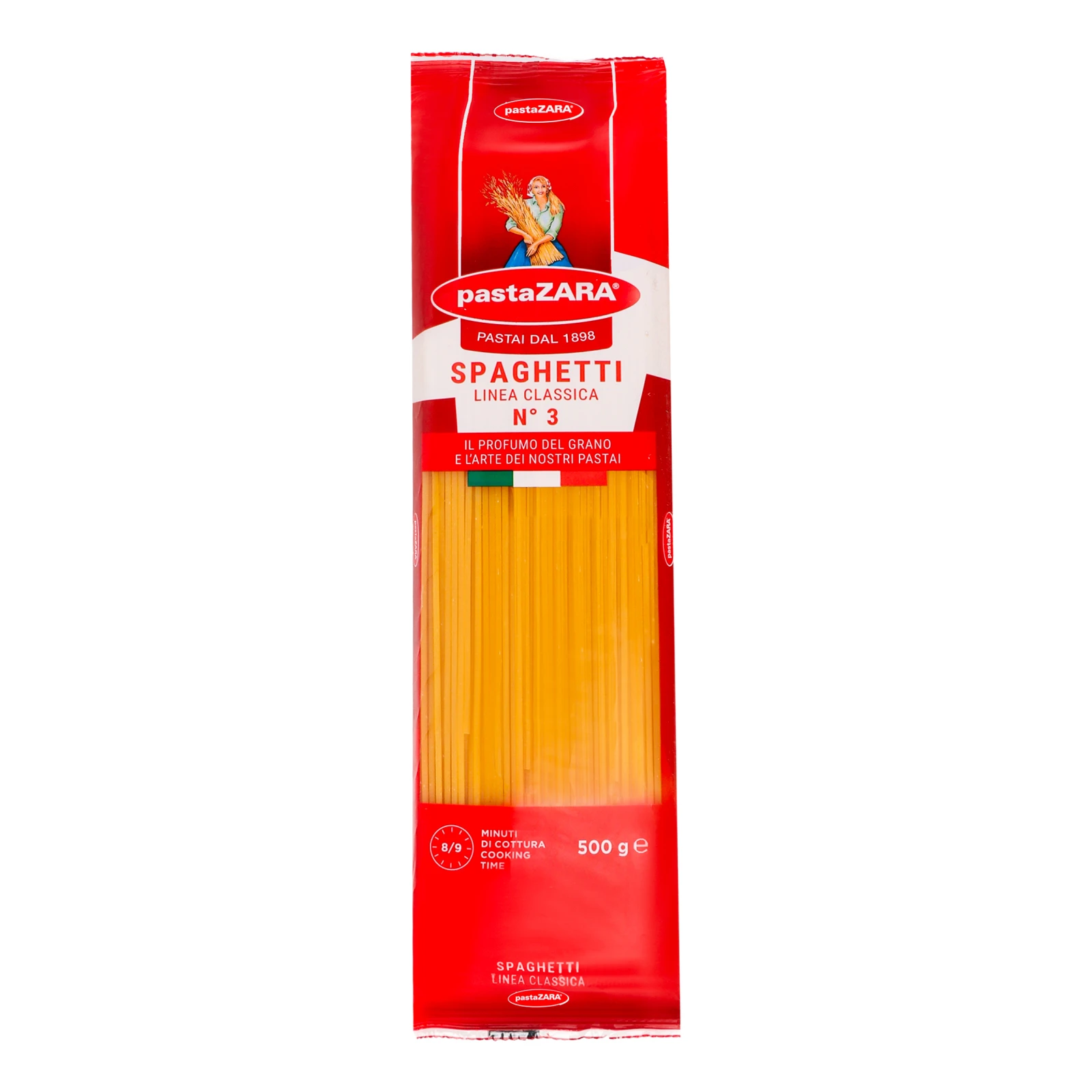 Вироби макаронні Pasta Zara Spaghetti №3 з твердих сортів пшениці 500г Фото №:1