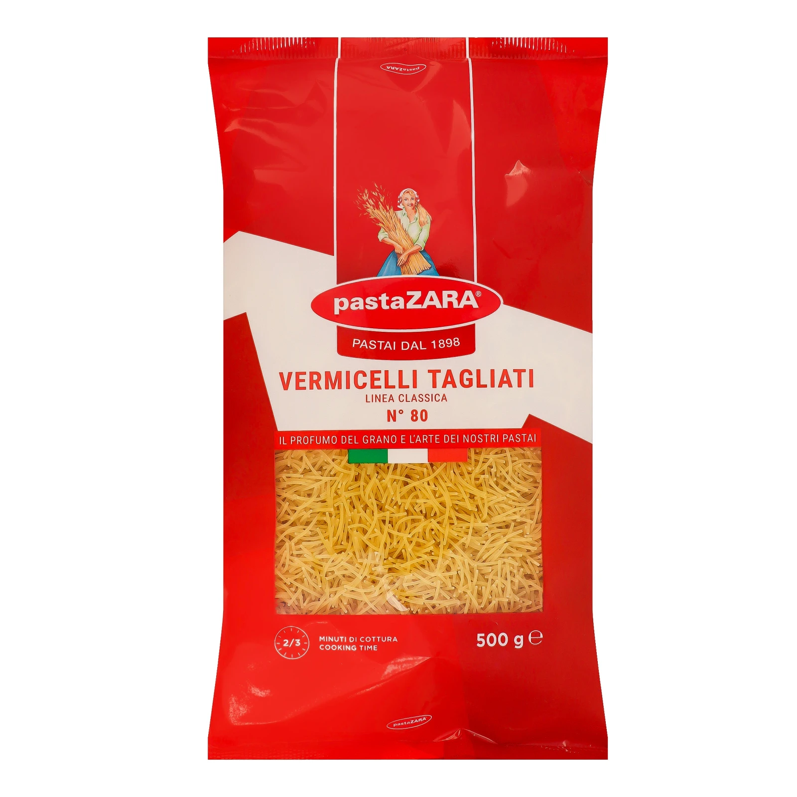 Макаронні вироби Pasta Zara Vermicelli Tagliati №80 тонка 500г