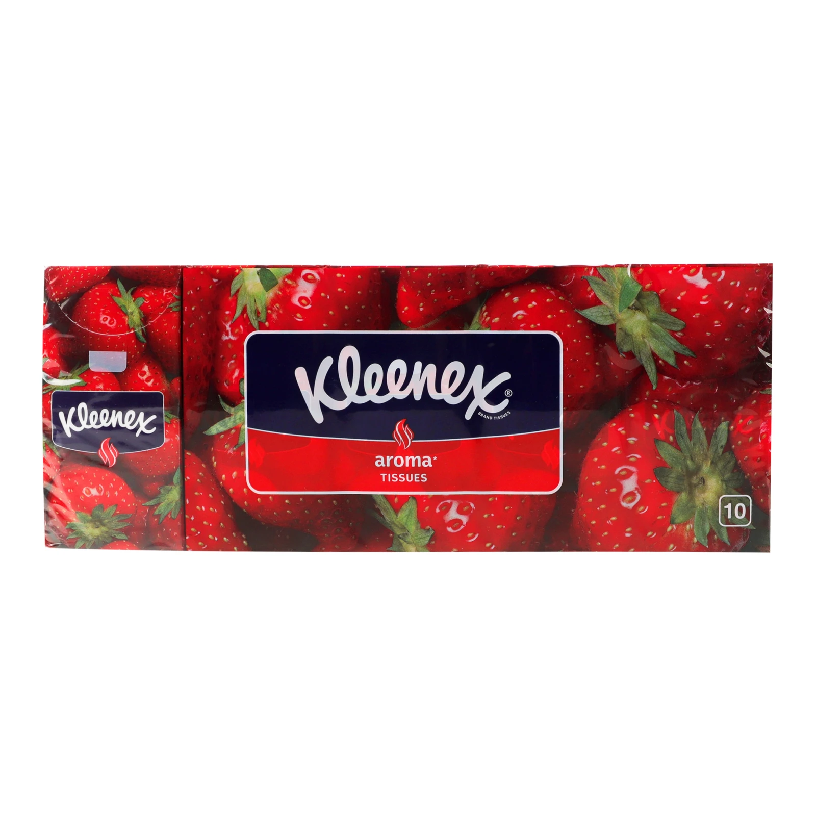 Хустки носові Kleenex Aroma ароматизовані Strawberry 10х10шт фото 2