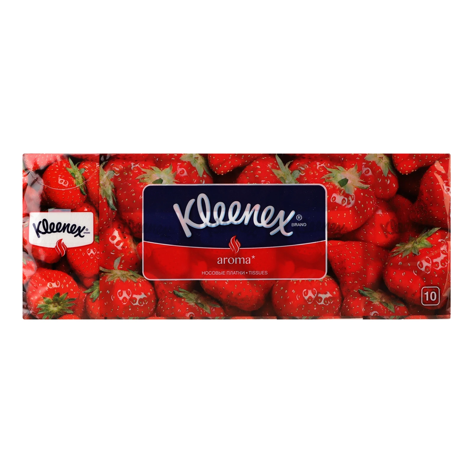 Хустки носові Kleenex Aroma Strawberry ароматизовані 10*10шт/уп Фото №:1