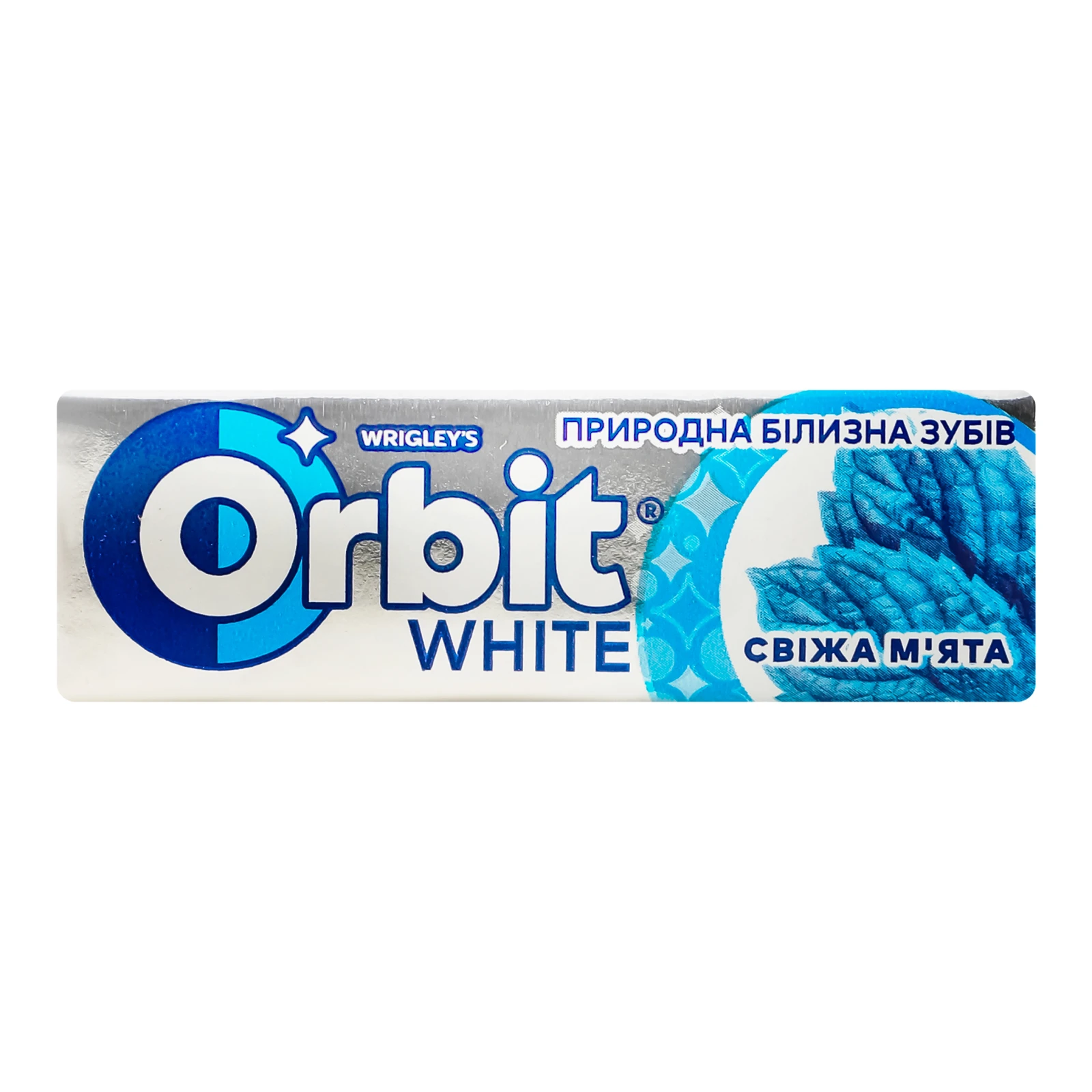 Гумка жувальна Orbit White Природна білизна зубів без цукру Свіжа м'ята 14г