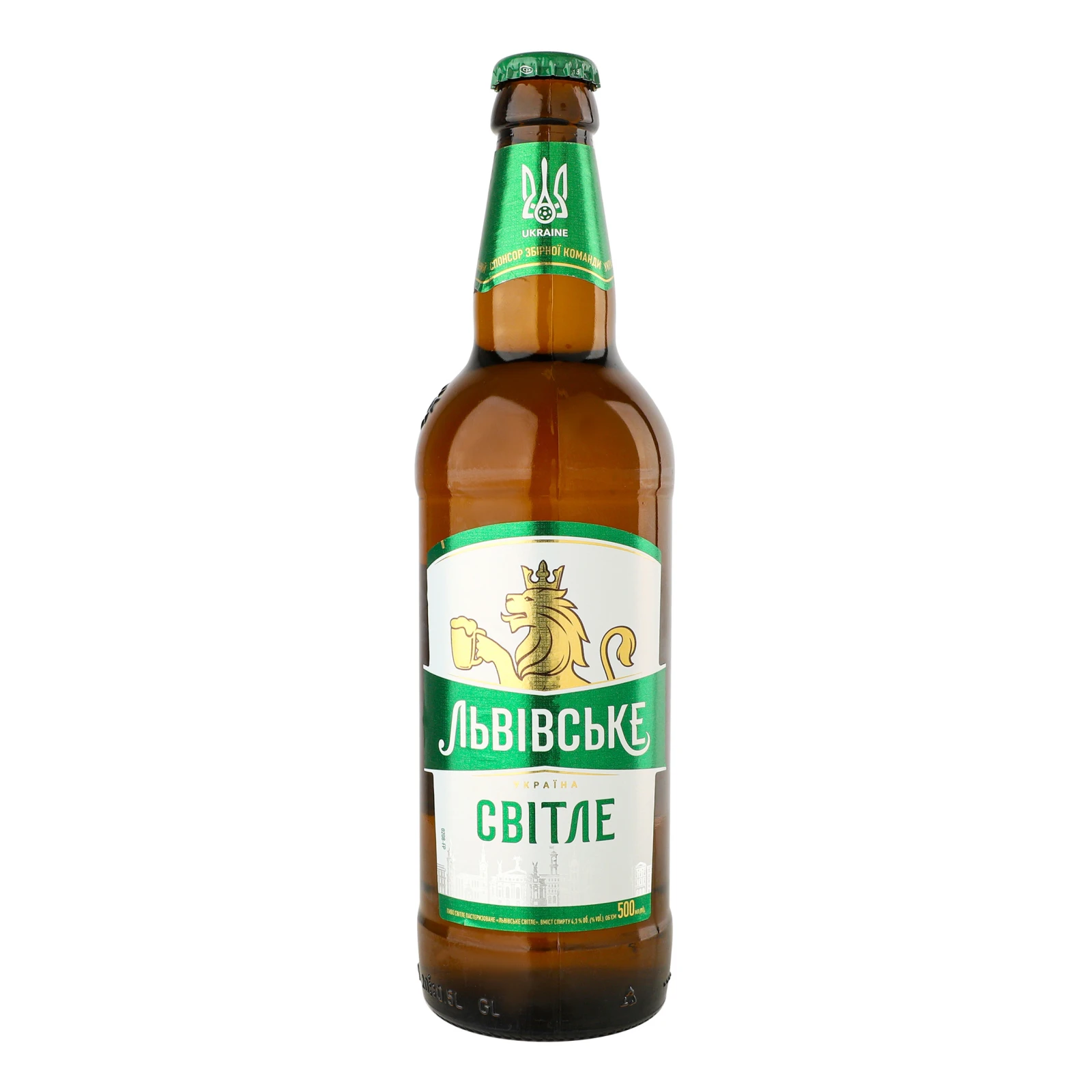 Пиво Львівське світле пастеризоване 4.3% 0.5л Фото №:1
