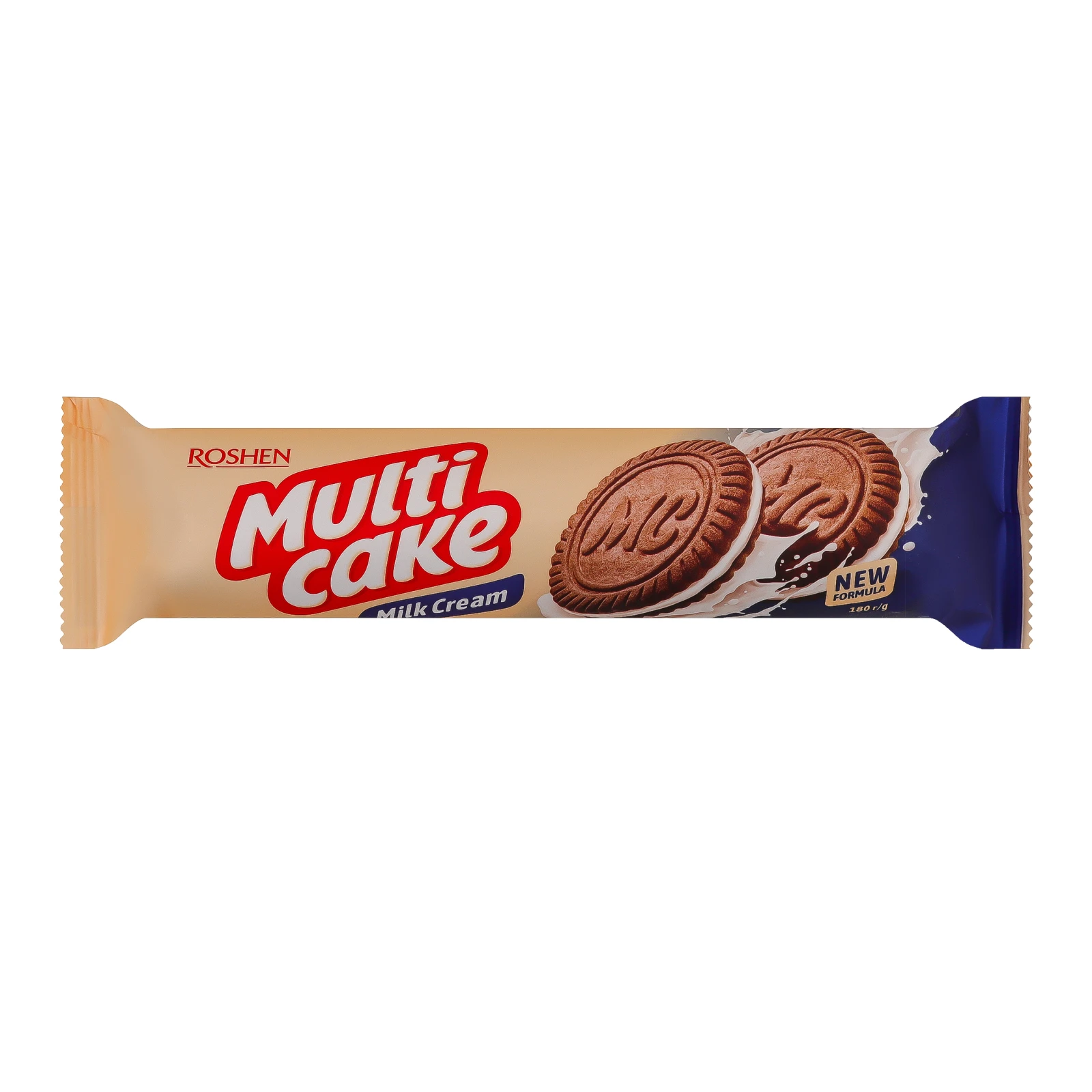 Печиво Roshen Multicake цукрове з молочно-кремовою начинкою 180г Фото навігації №:1