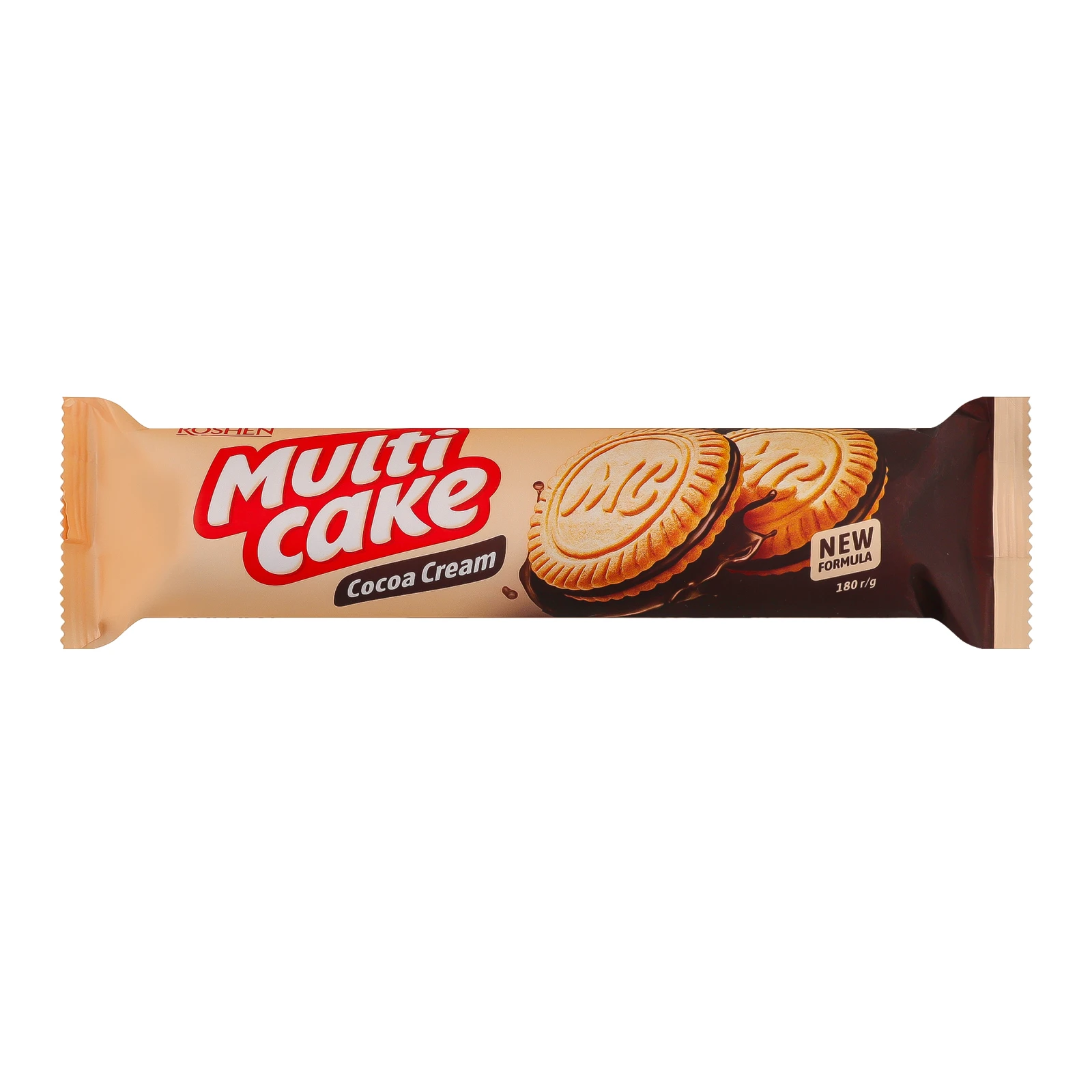 Печиво Roshen Multicake цукрове з начинкою Какао 180г