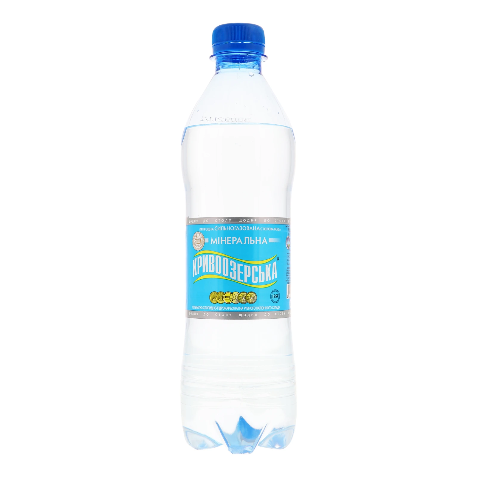 Вода мінеральна Кривоозерська природна столова сильногазована 500мл Фото №:2