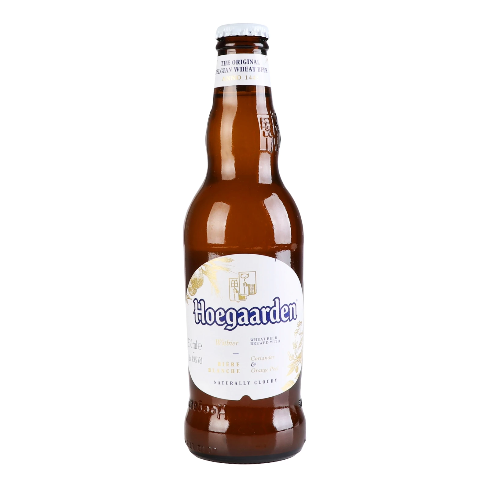 Пиво Hoegaarden Wit Blanche світле нефільтроване пастеризоване 4.9% 0.33л Фото №:1