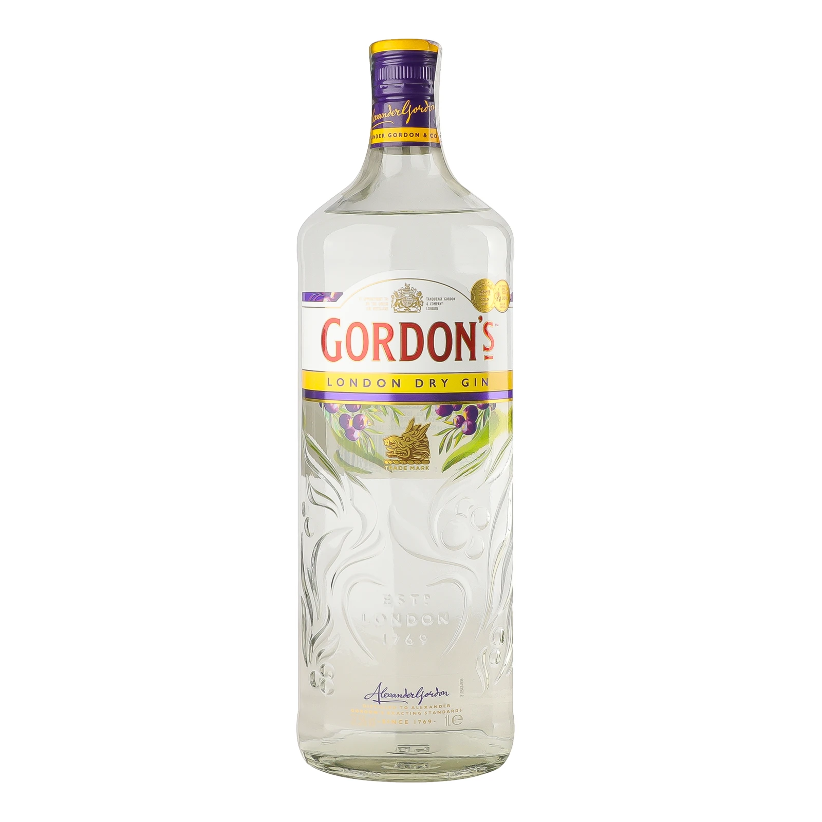Джин Gordon's London Dry 37.5% 1л Фото навігації №:1