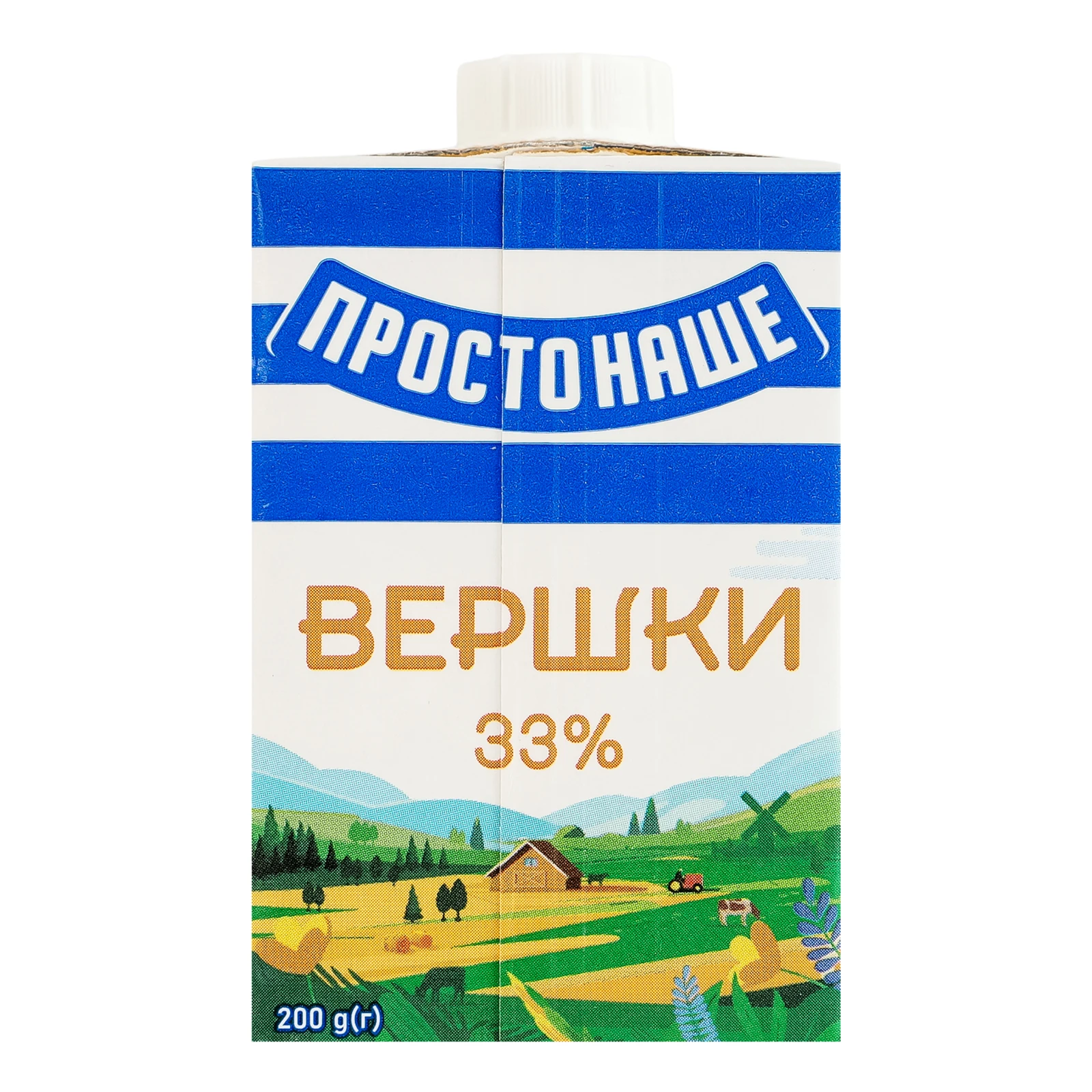 Вершки Простонаше стерилізовані 33% 200г фото 2