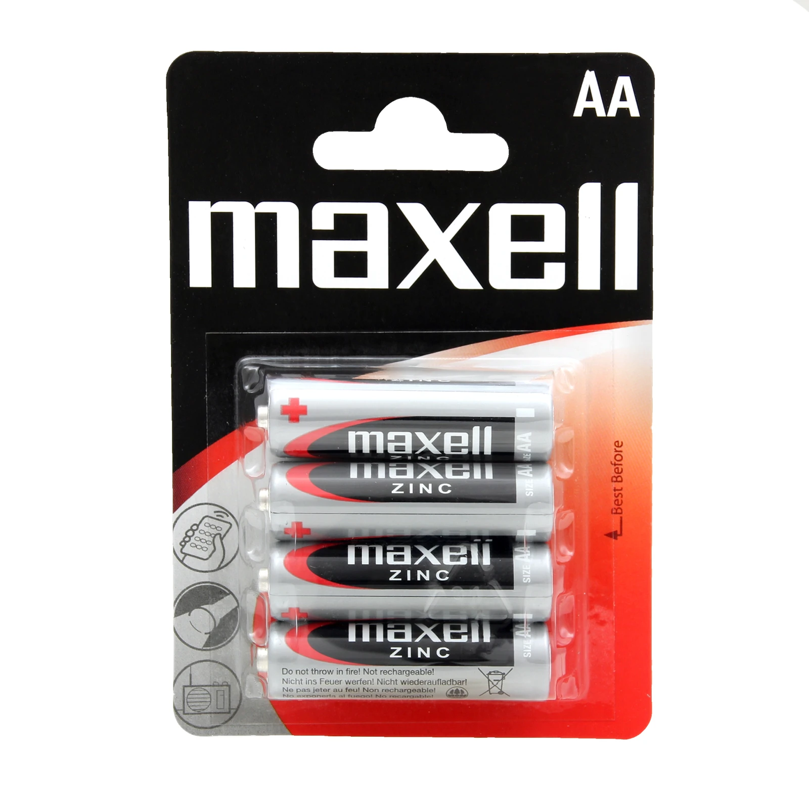 Батарейки Maxell AA R6 4шт Фото №:1