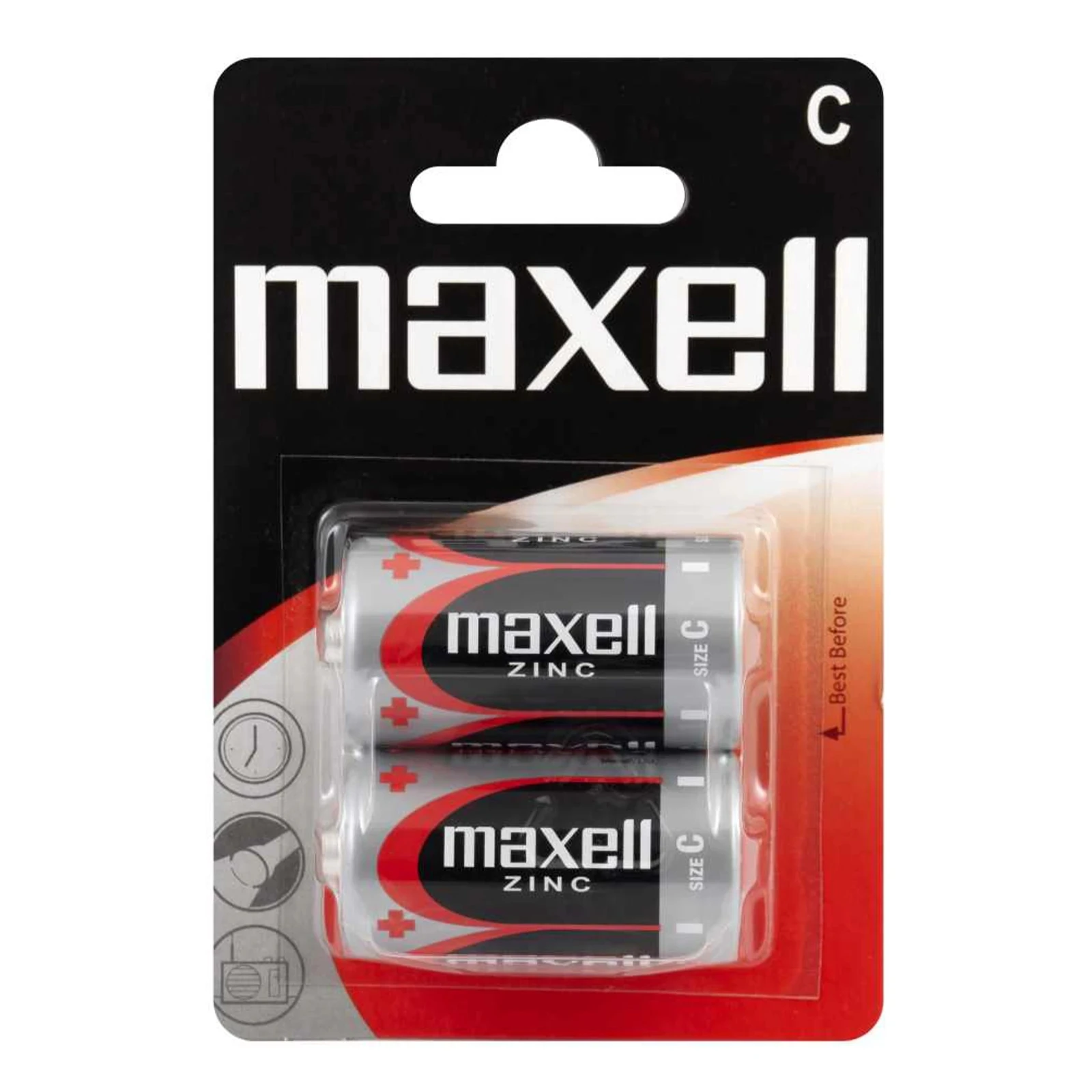 Батарейка Maxell Zink сольова R14 2шт Фото навігації №:1
