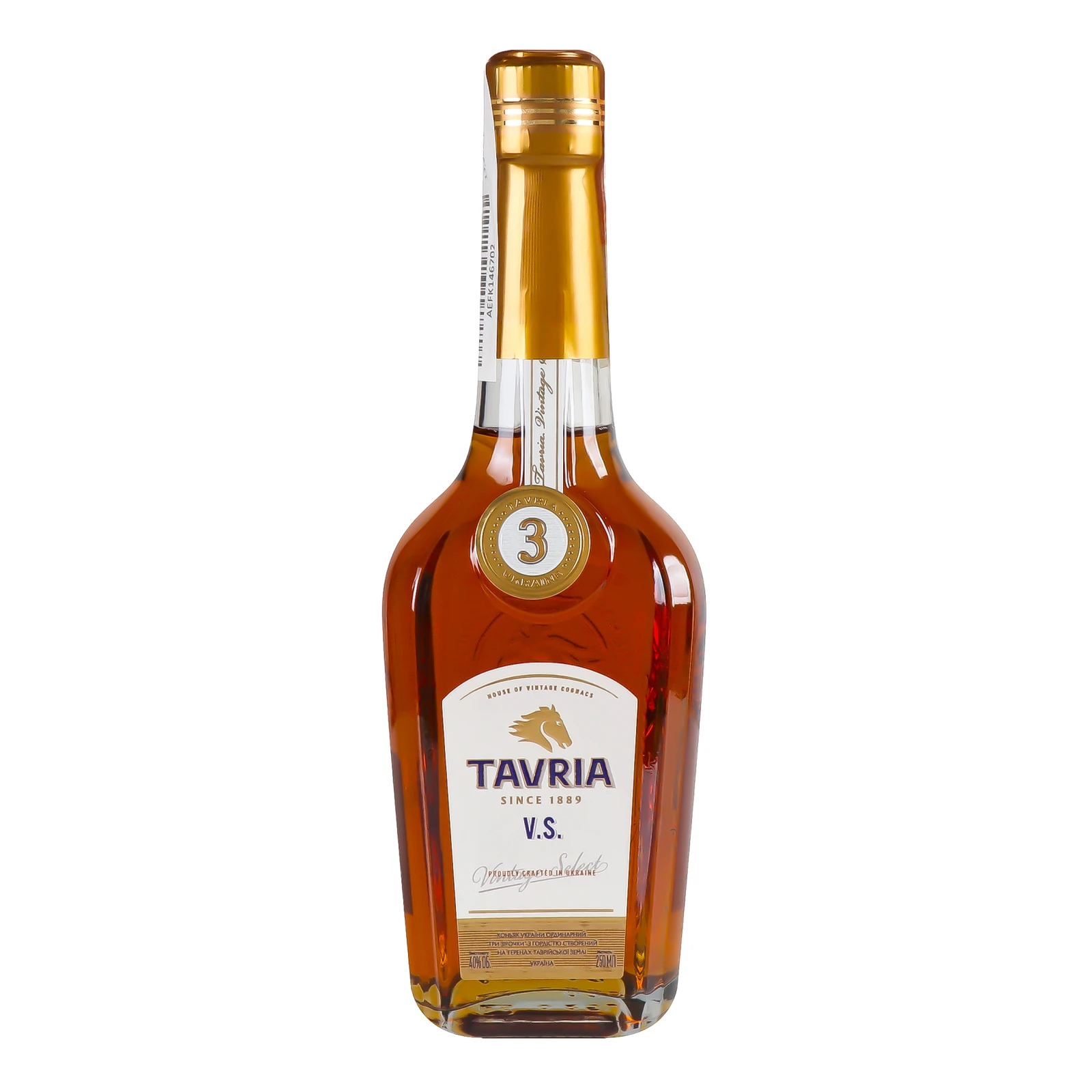 Коньяк Tavria VS 3 зірки ординарний 40% 0.25л Фото №:1
