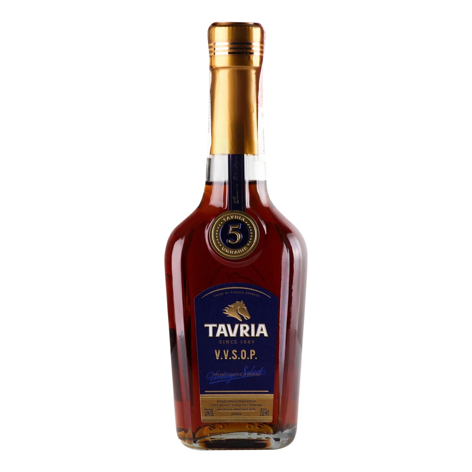 Коньяк Tavria VSOP 5 зірок 40% 0.25л Фото №:1