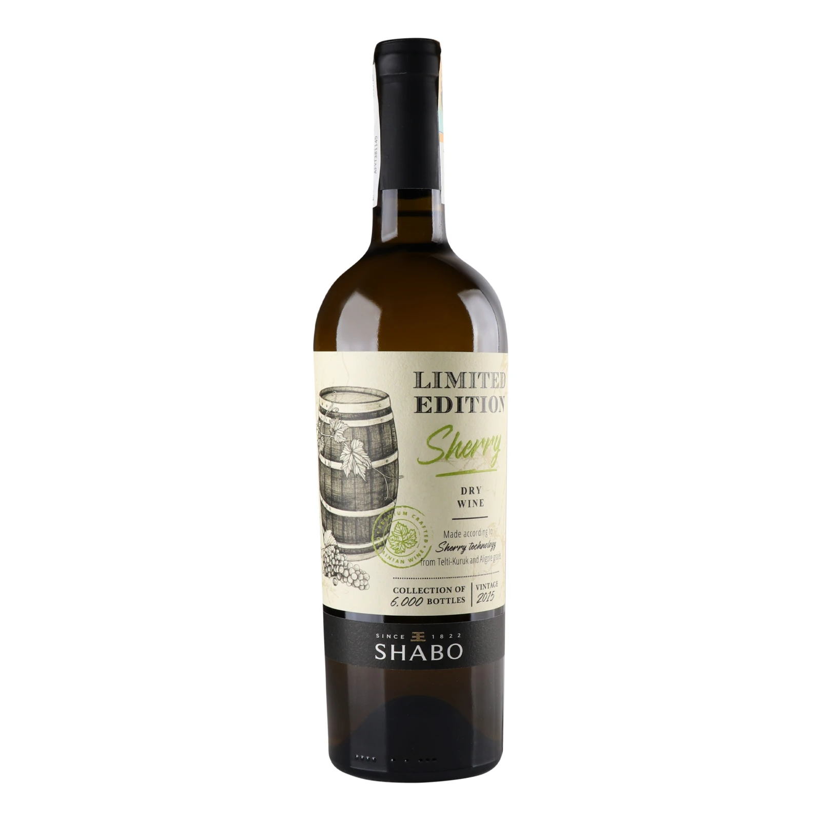 Вино Shabo Reserve Sherry біле сухе 15.9% 0.75л Фото №:1