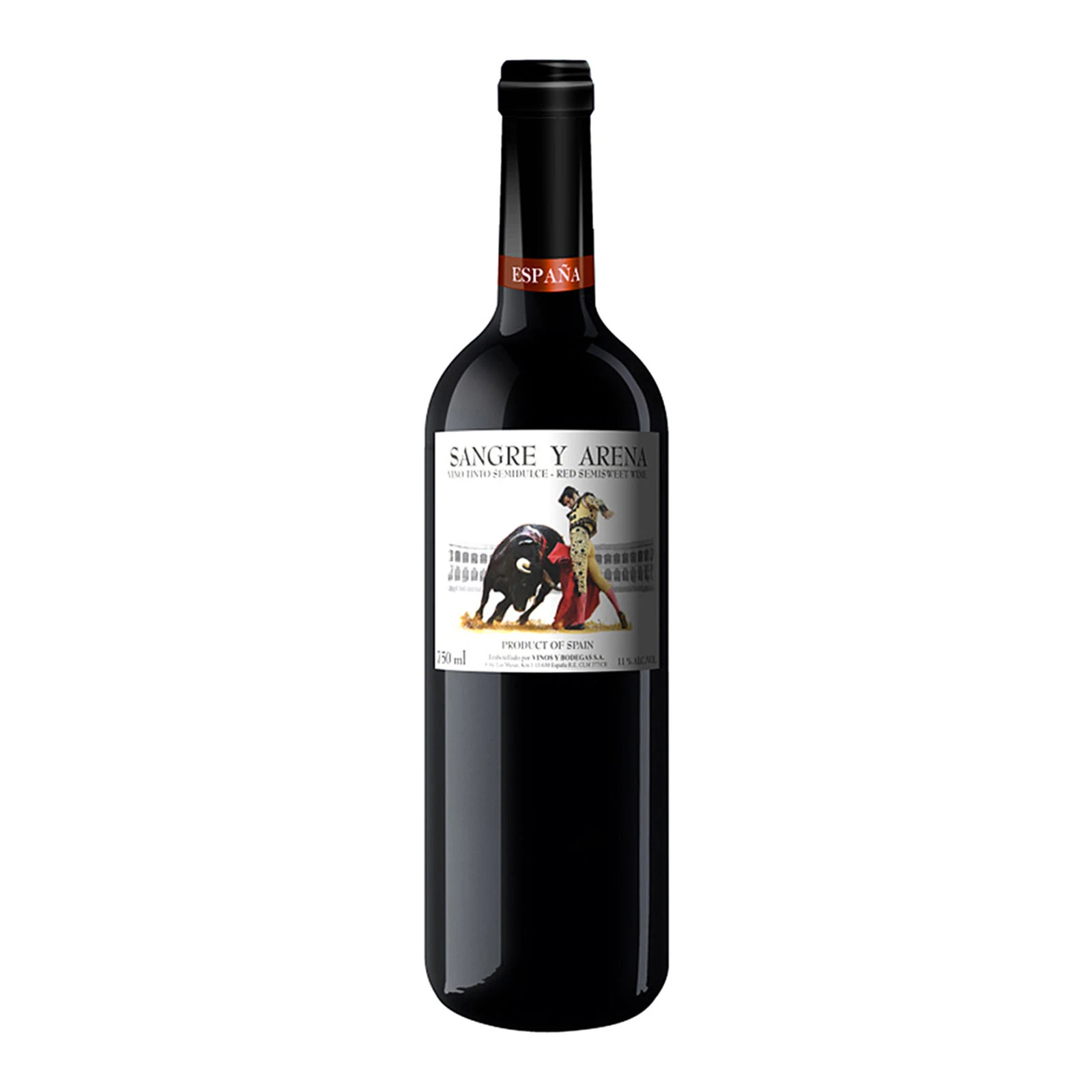 Вино Sangre y Arena Tinto semidulce червоне напівсолодке 11% 0.75л Фото №:1
