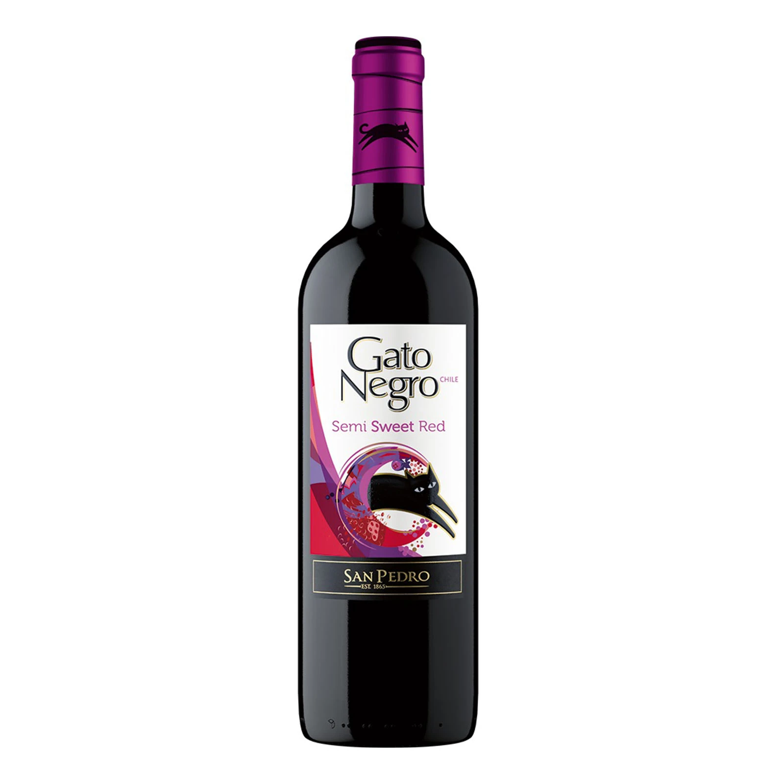 Вино Gato Negro Semi Sweet Red червоне напівсолодке 10-13% 0.75л Фото №:1