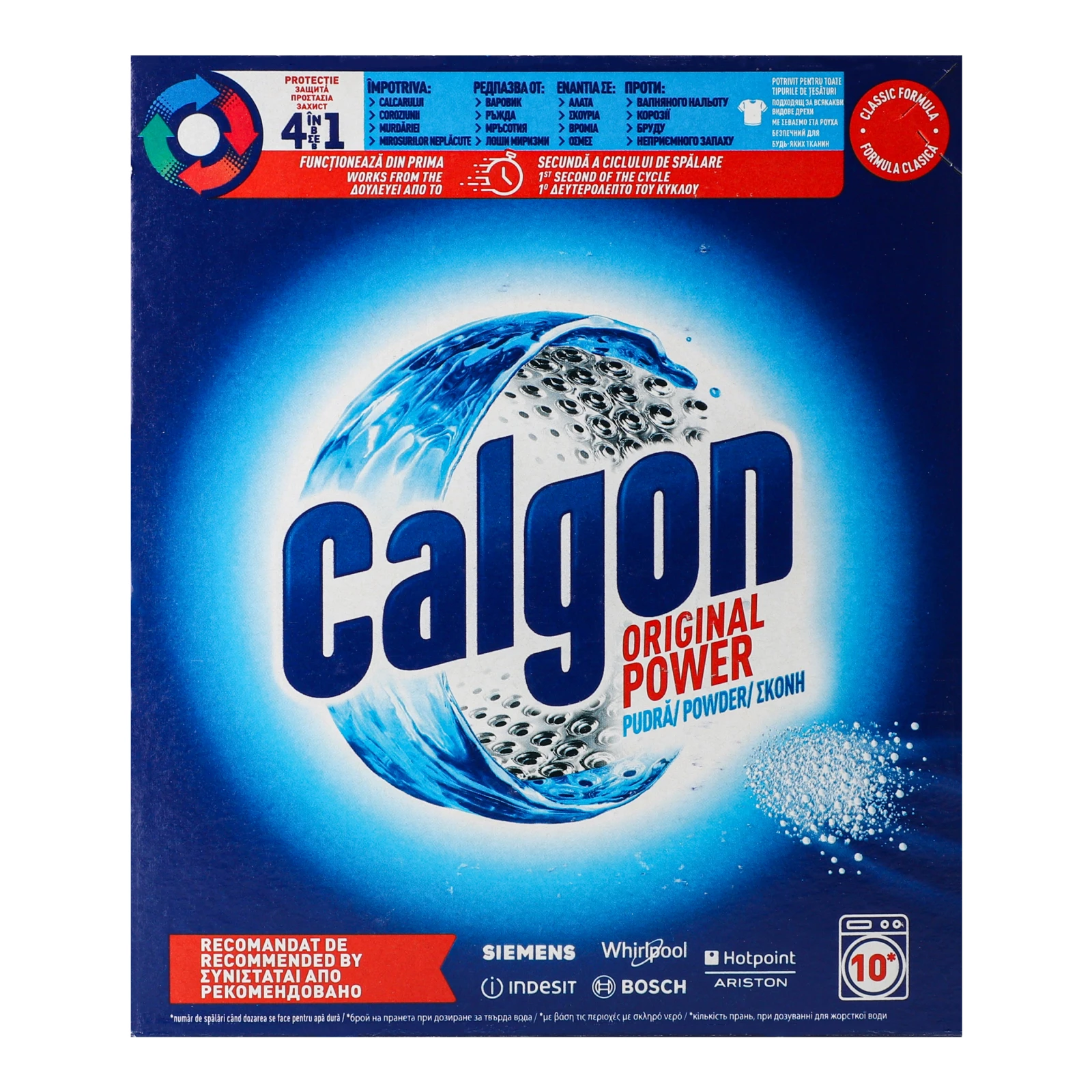 Засіб для пом'якшення води Calgon для захисту пральної машини Original Power 4в1 порошкоподібний 500г Фото №:1